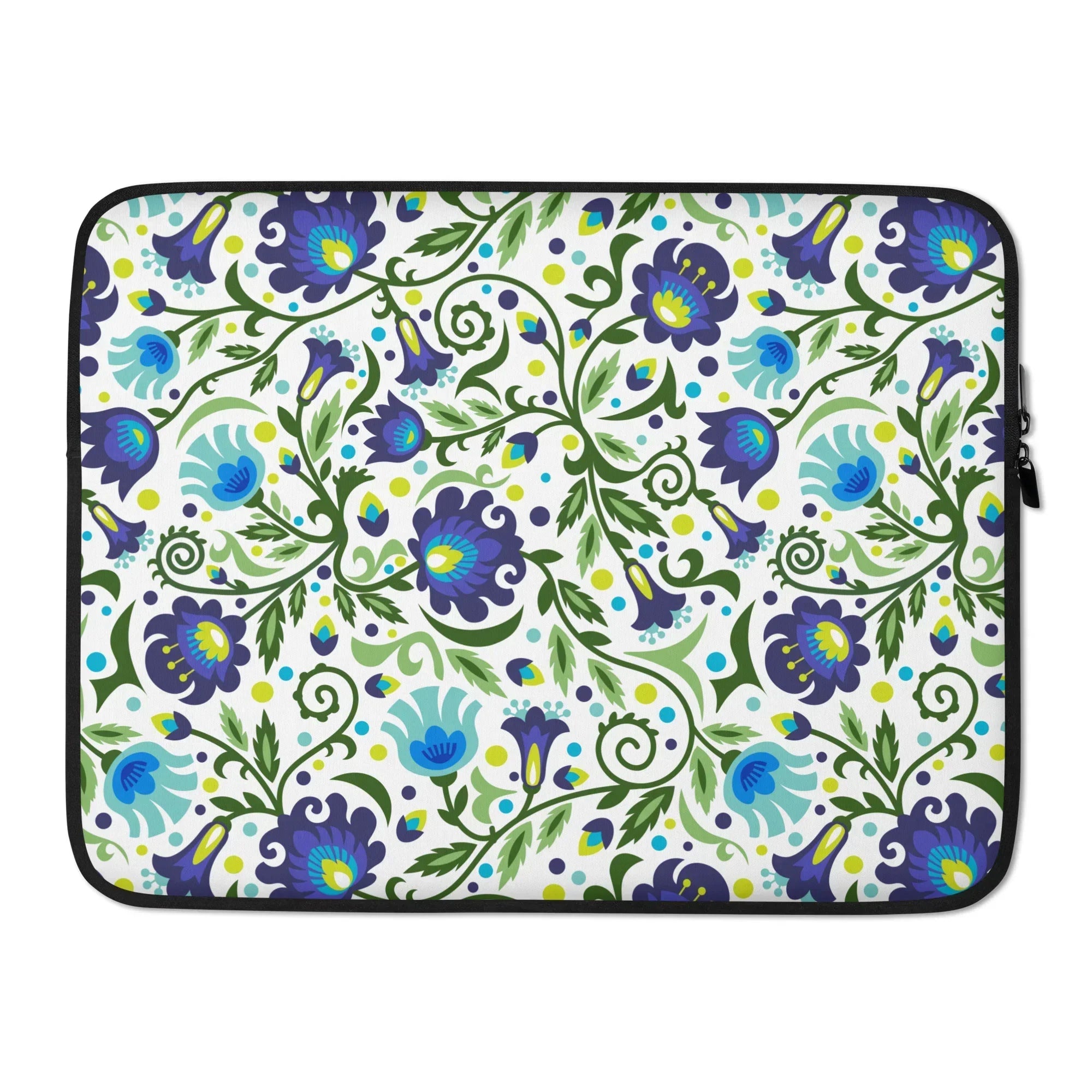 Gdańsk Blues Wycinanki Laptop Case over white - The Global Wanderer