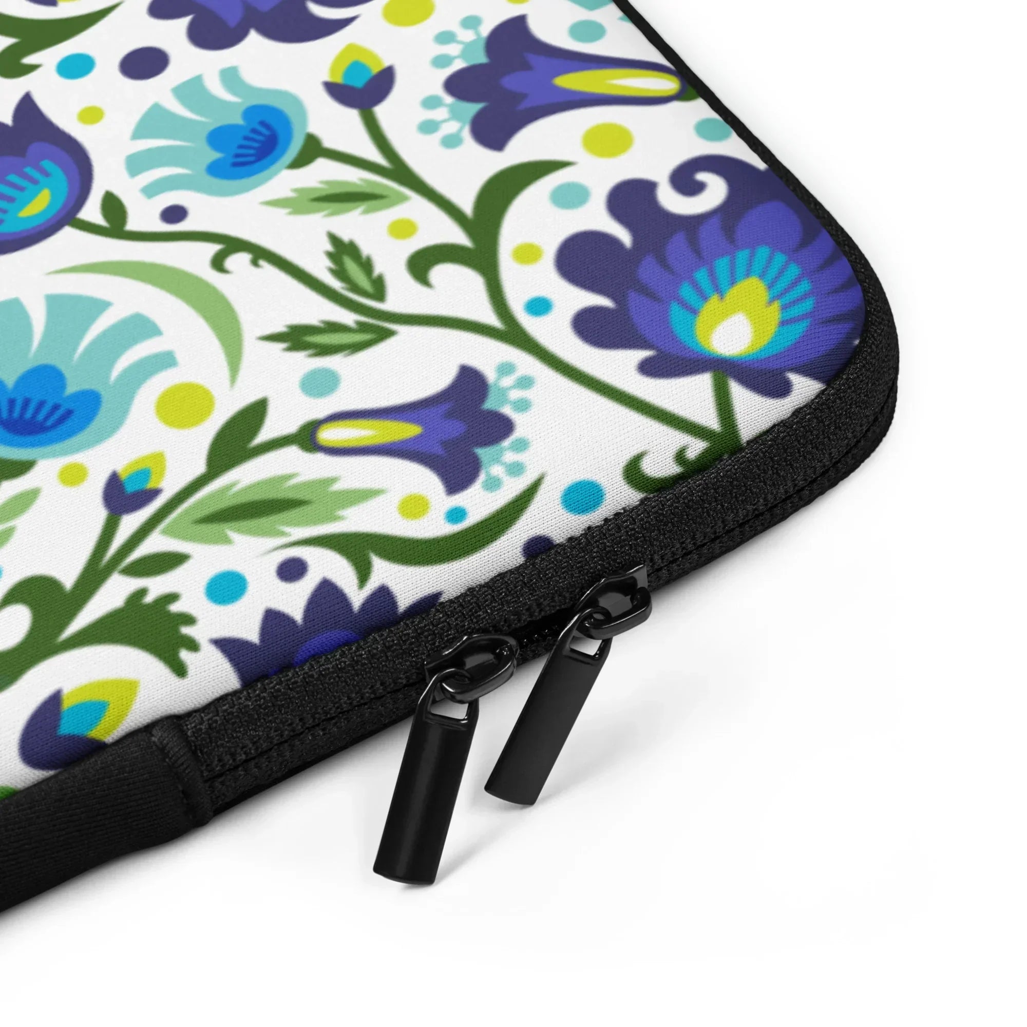 Gdańsk Blues Wycinanki Laptop Case over white - The Global Wanderer