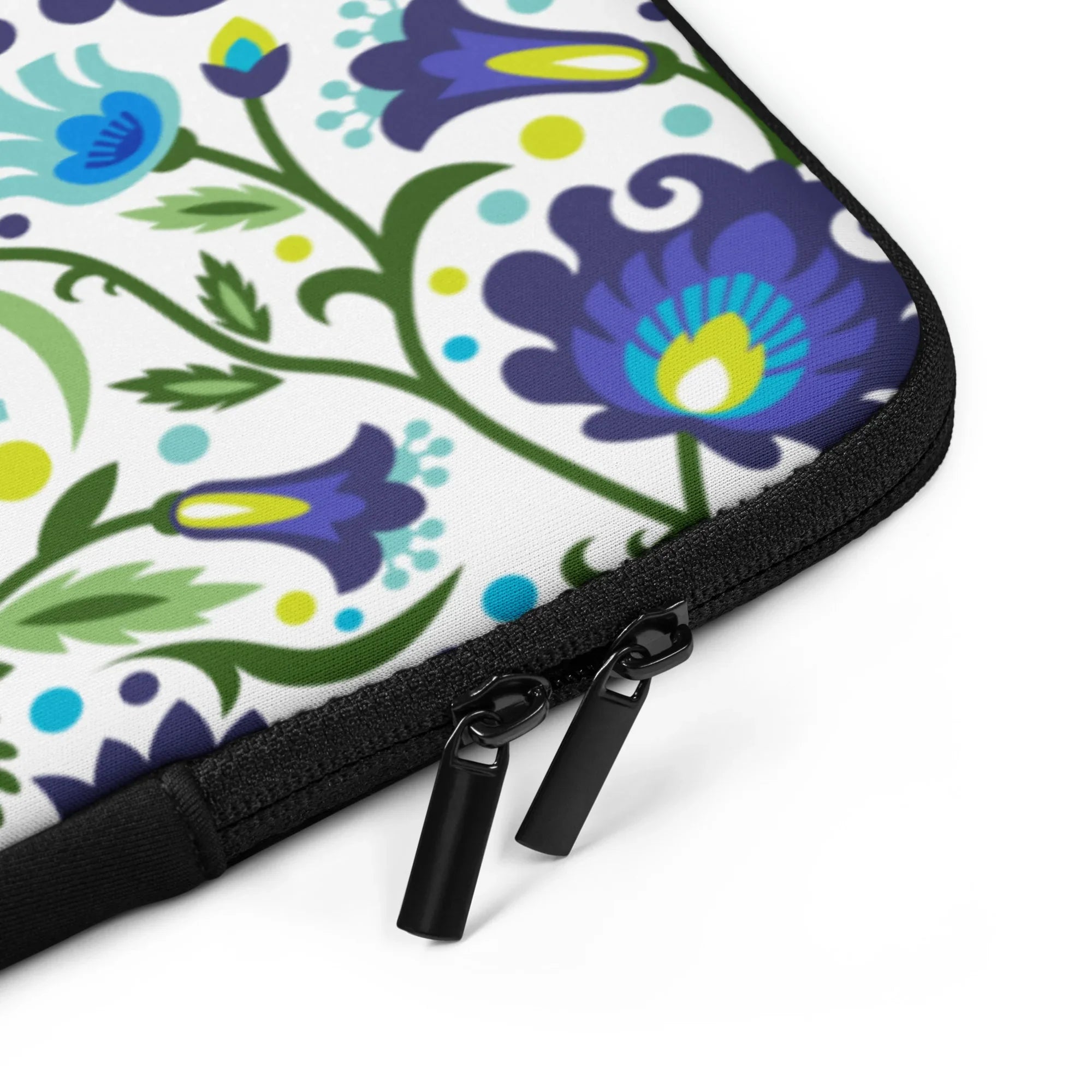 Gdańsk Blues Wycinanki Laptop Case over white - The Global Wanderer