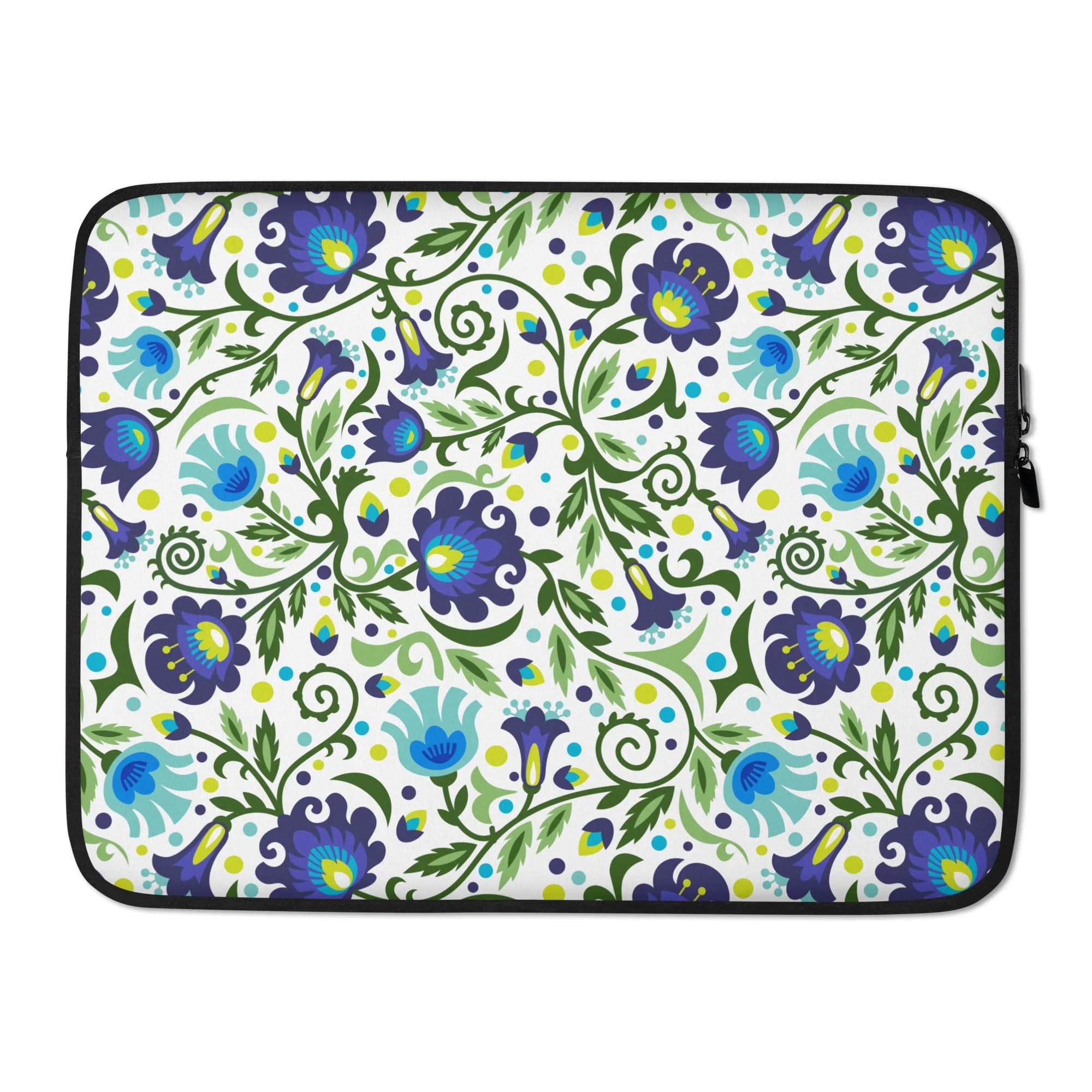 Gdańsk Blues Wycinanki Laptop Case over white - The Global Wanderer