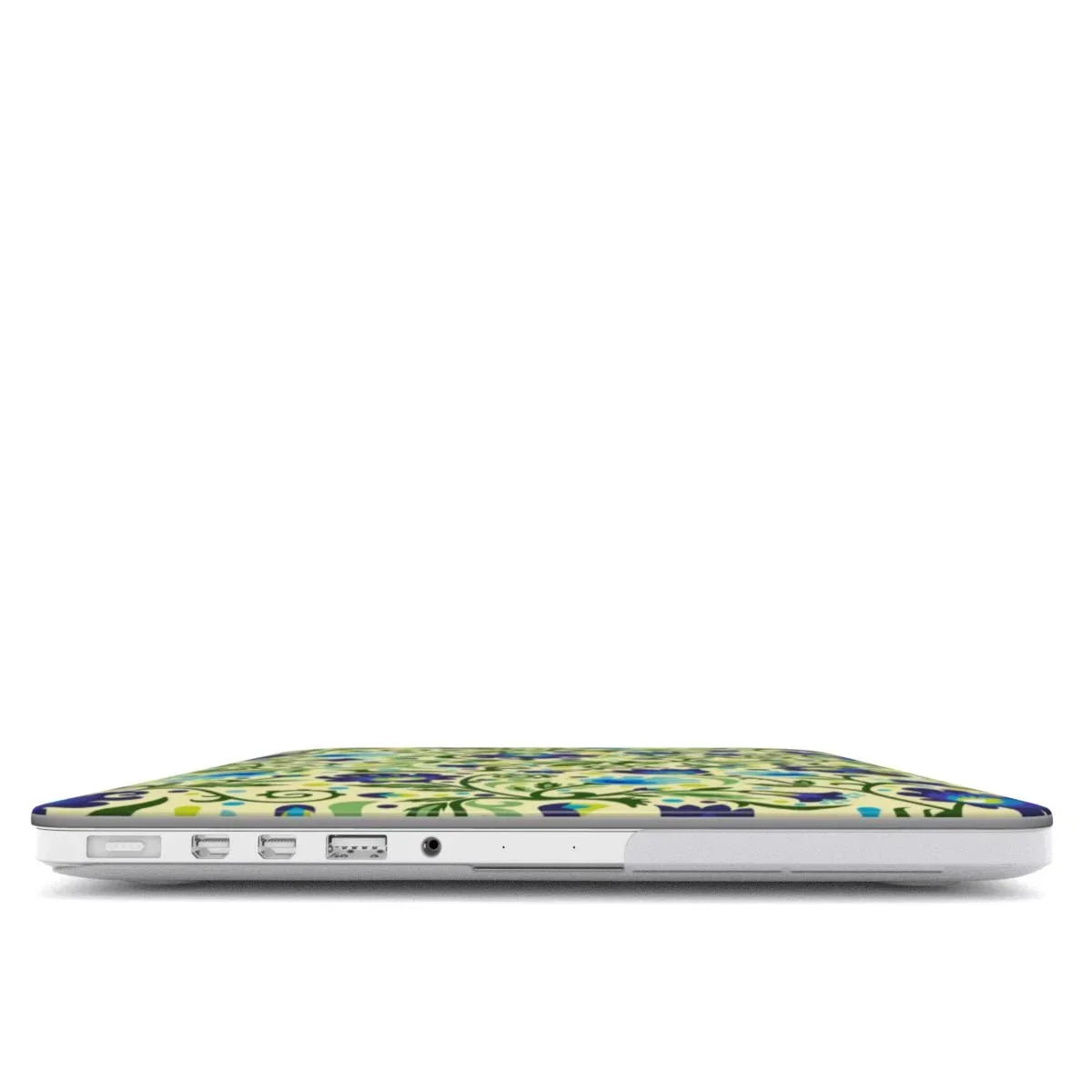 Gdańsk Blues Wycinanki MacBook Case over yellow - The Global Wanderer