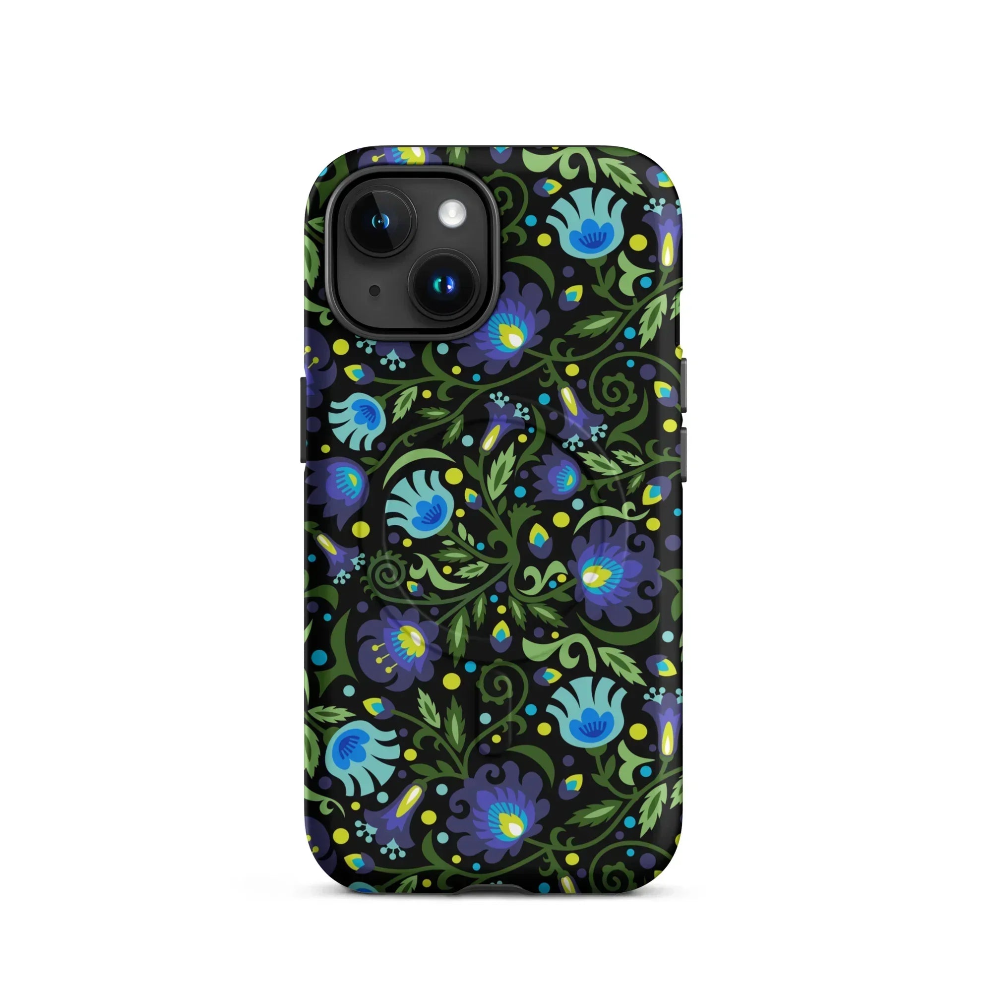 Gdańsk Blues Wycinanki MagSafe iPhone Case over black - The Global Wanderer