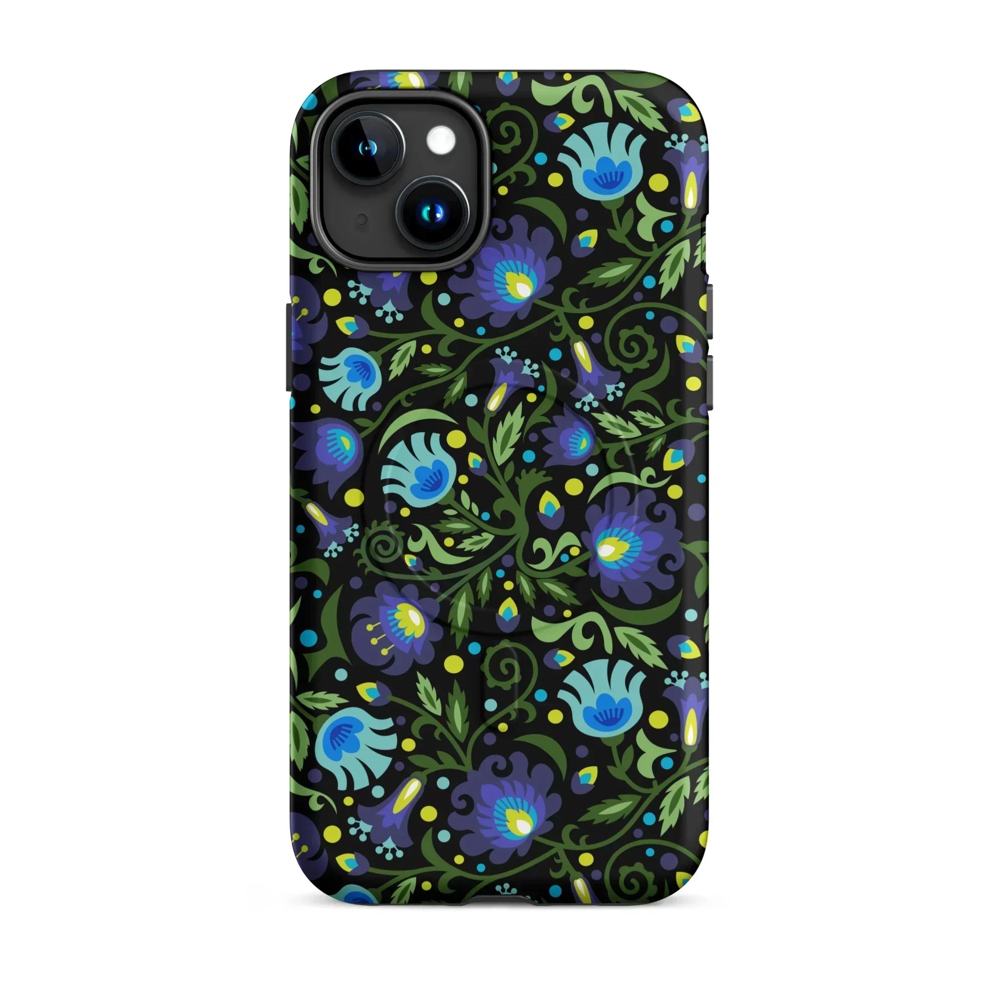 Gdańsk Blues Wycinanki MagSafe iPhone Case over black - The Global Wanderer