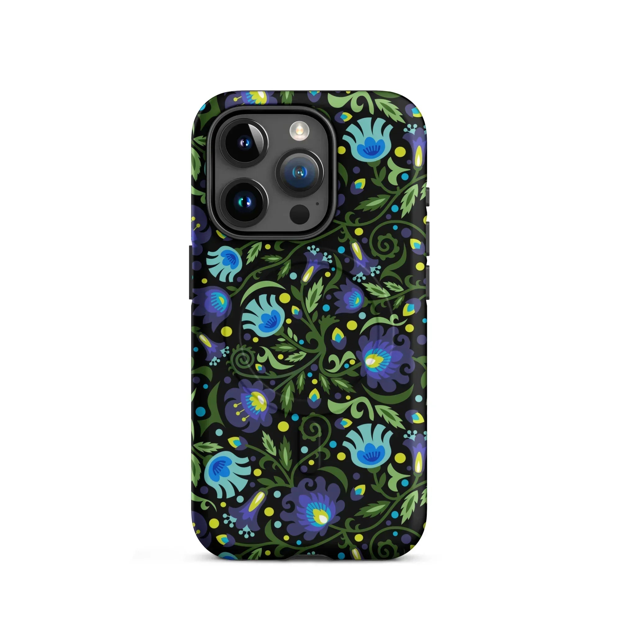 Gdańsk Blues Wycinanki MagSafe iPhone Case over black - The Global Wanderer