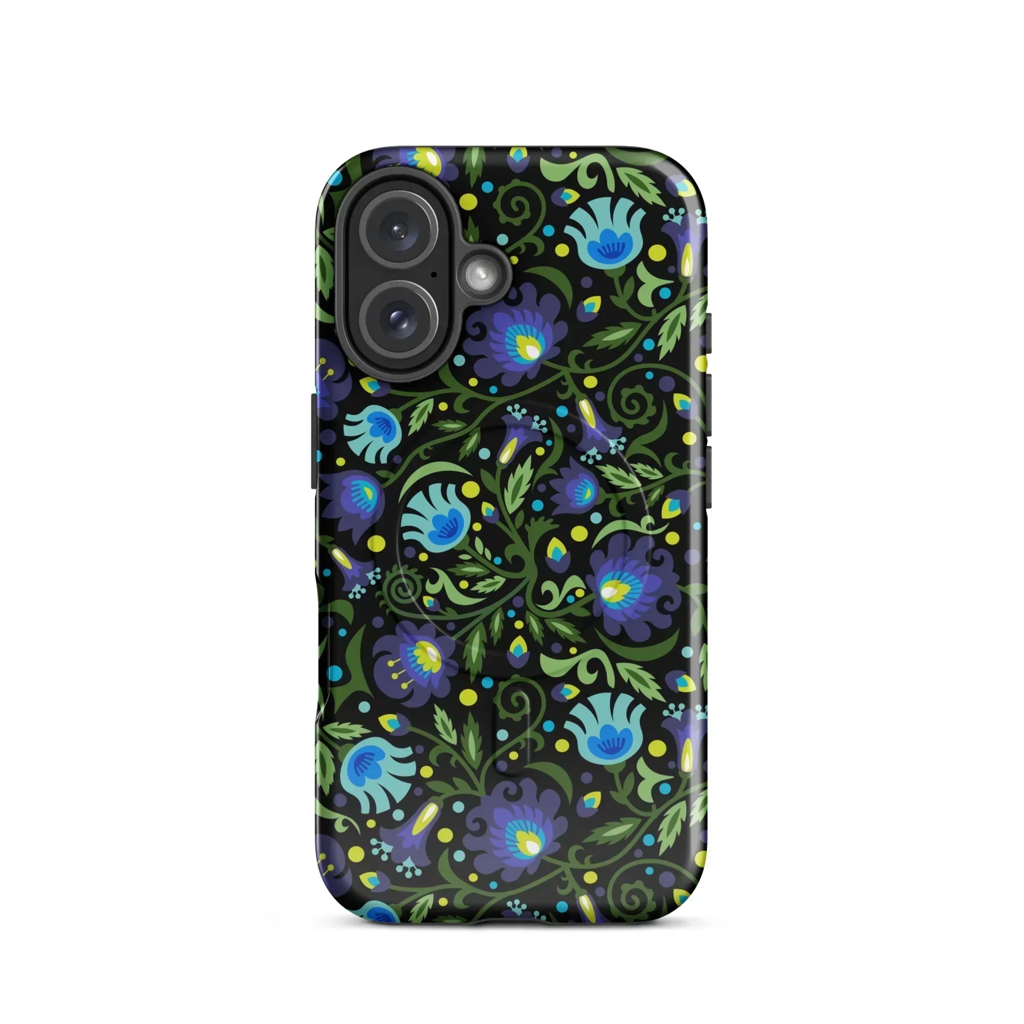 Gdańsk Blues Wycinanki MagSafe iPhone Case over black - The Global Wanderer