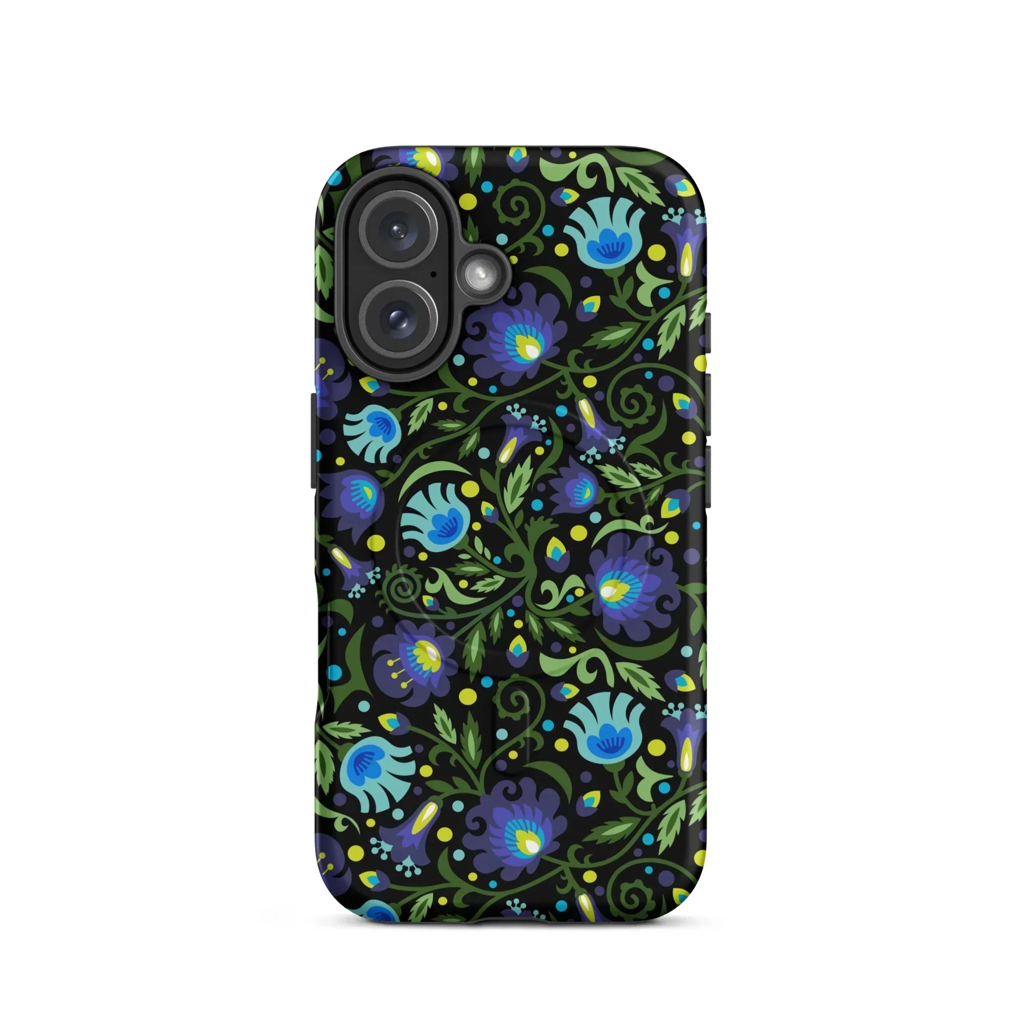 Gdańsk Blues Wycinanki MagSafe iPhone Case over black - The Global Wanderer