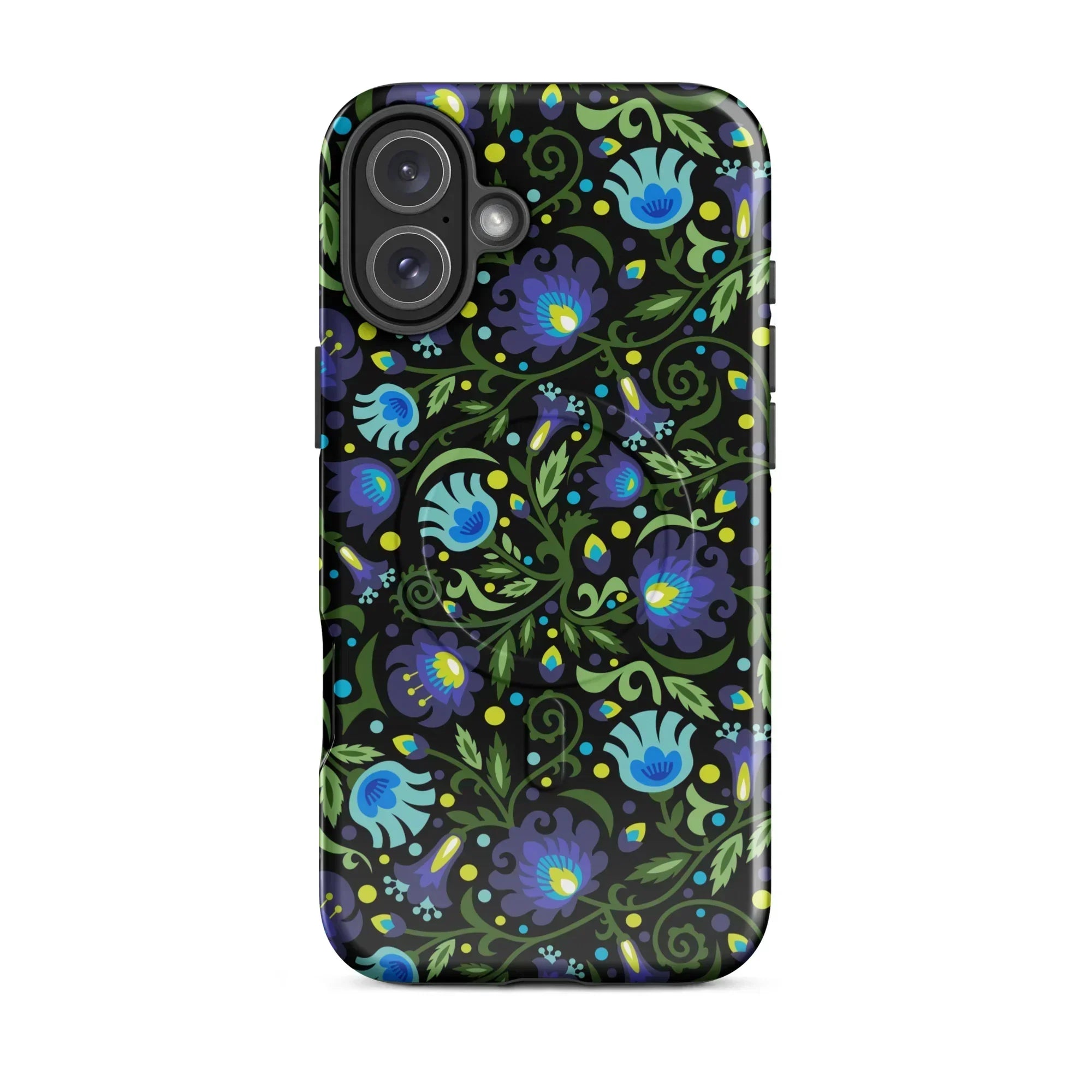 Gdańsk Blues Wycinanki MagSafe iPhone Case over black - The Global Wanderer
