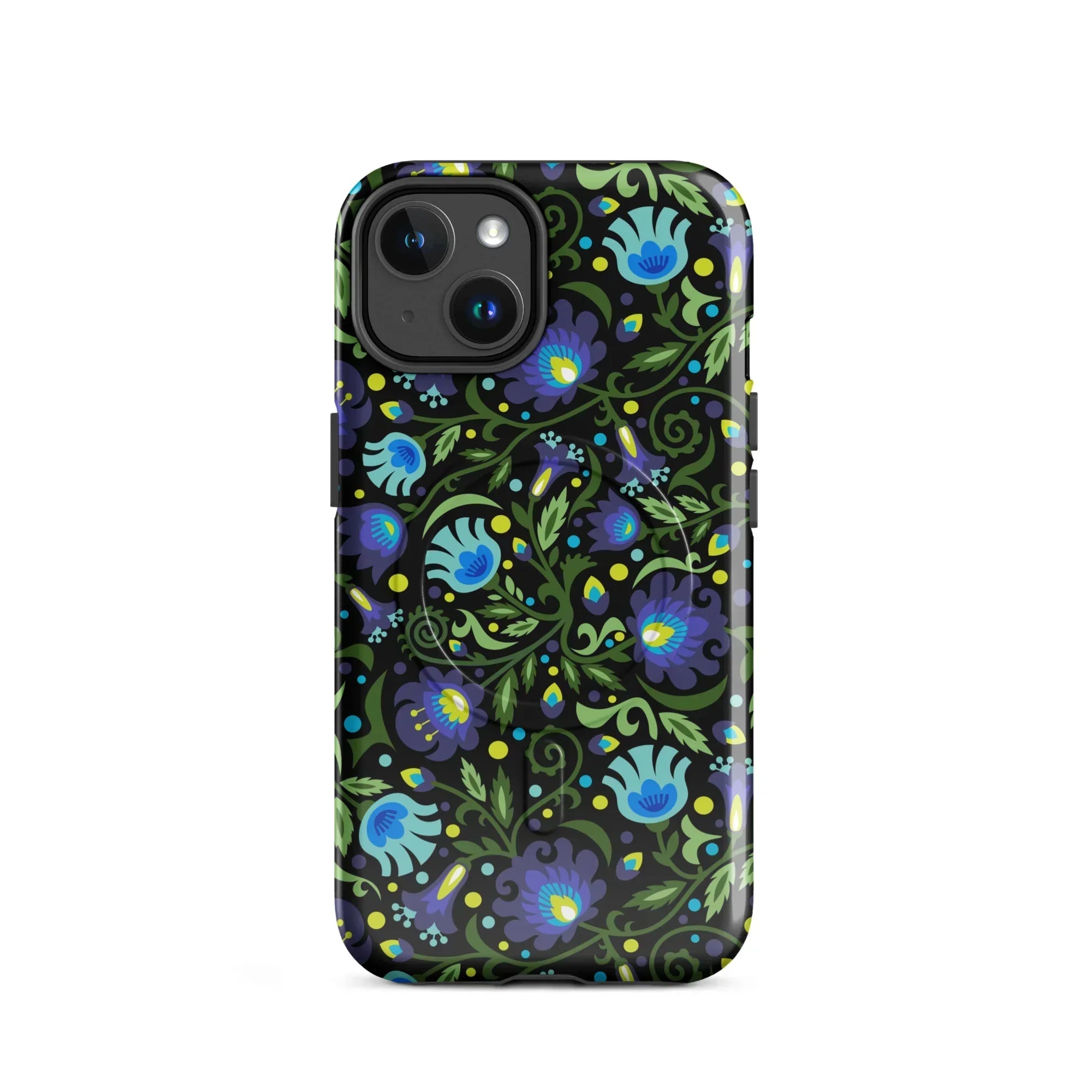 Gdańsk Blues Wycinanki MagSafe iPhone Case over black - The Global Wanderer