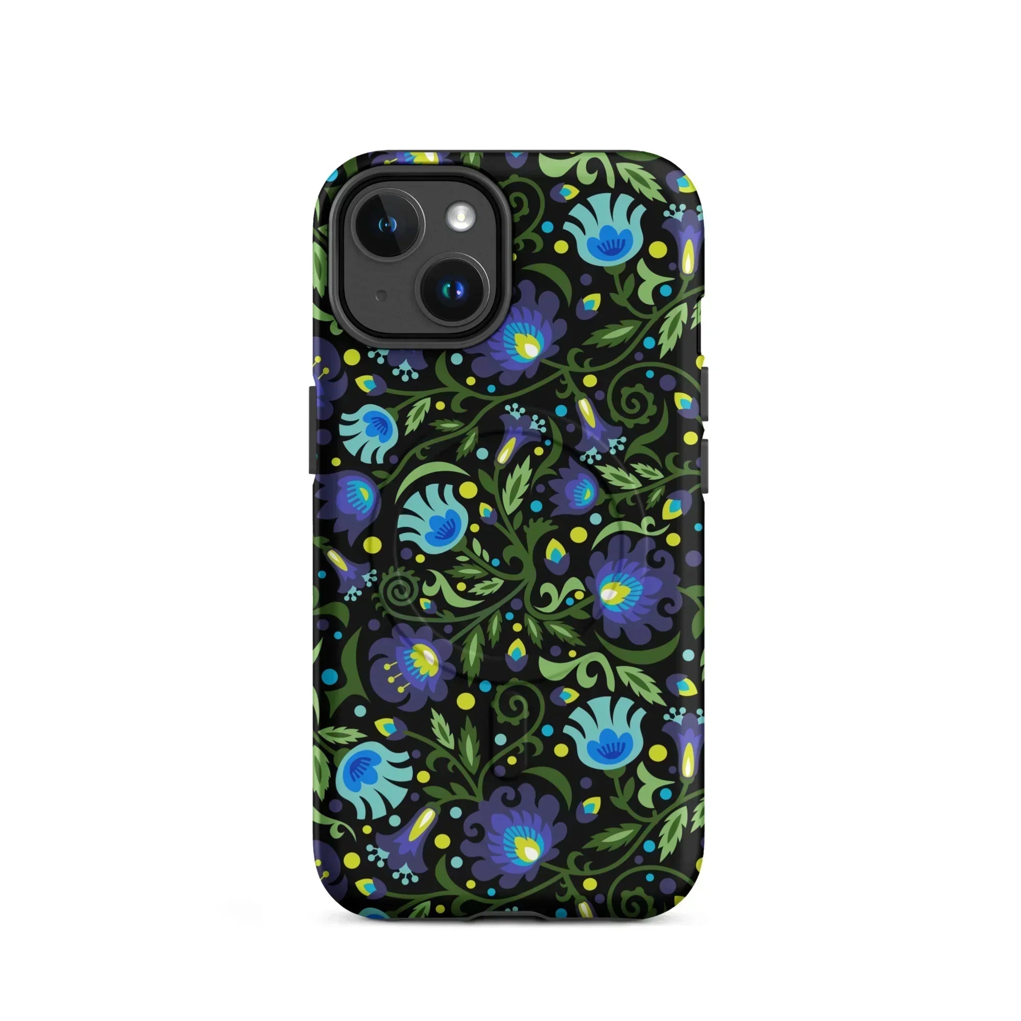 Gdańsk Blues Wycinanki MagSafe iPhone Case over black - The Global Wanderer