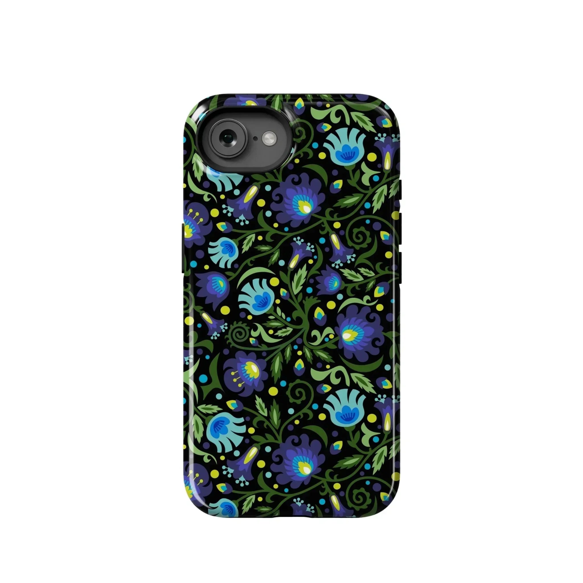 Gdańsk Blues Wycinanki iPhone Case over black - The Global Wanderer