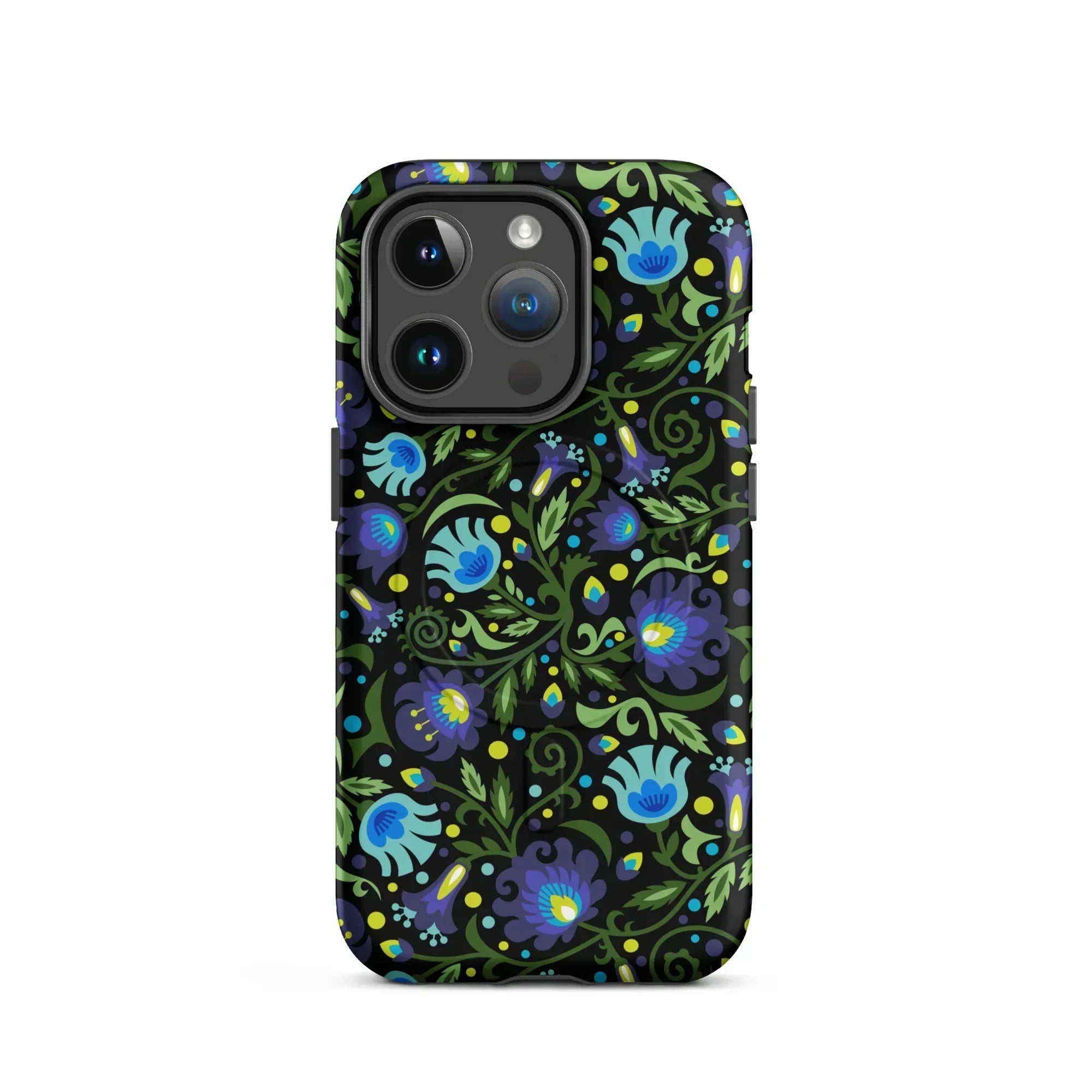 Gdańsk Blues Wycinanki MagSafe iPhone Case over black - The Global Wanderer
