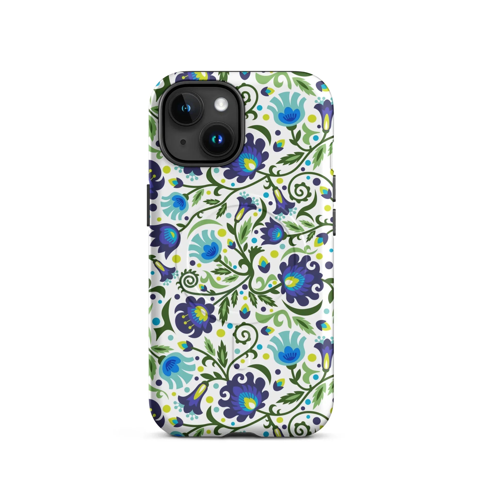 Gdańsk Blues Wycinanki MagSafe iPhone Case over white - The Global Wanderer
