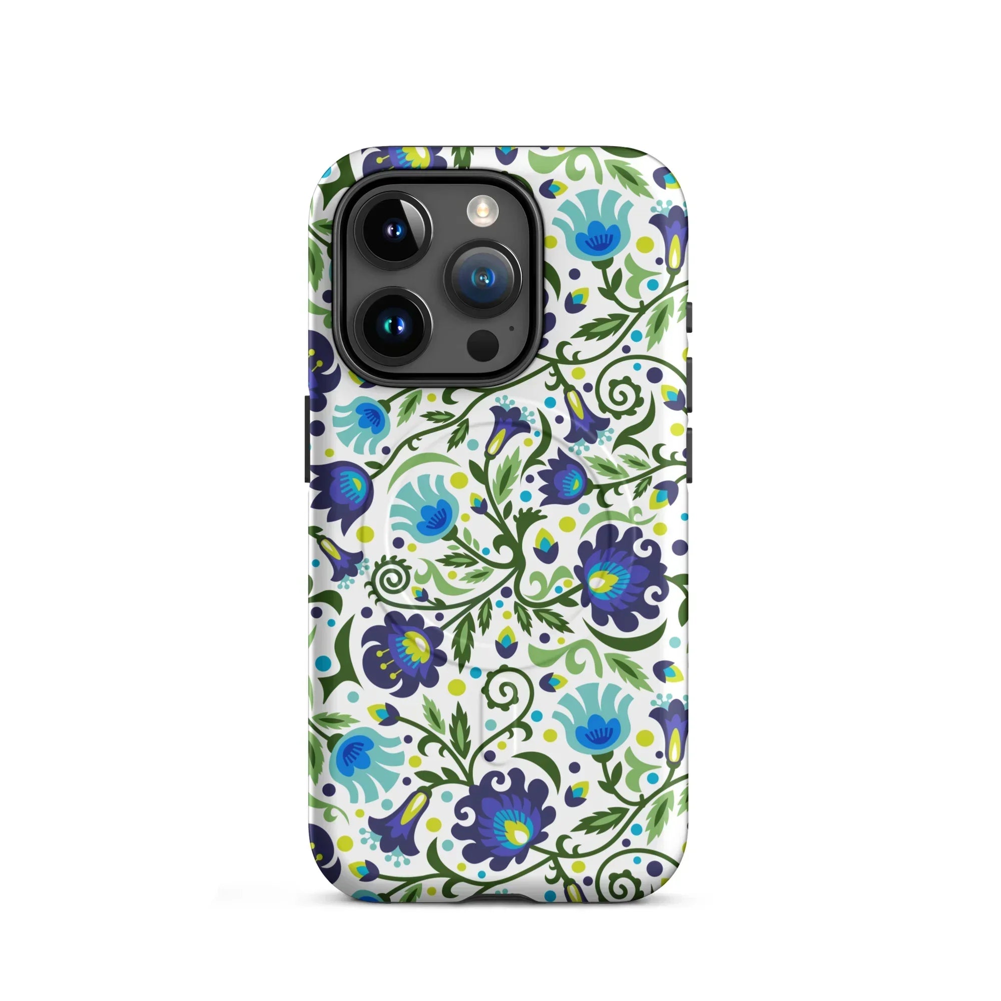 Gdańsk Blues Wycinanki MagSafe iPhone Case over white - The Global Wanderer