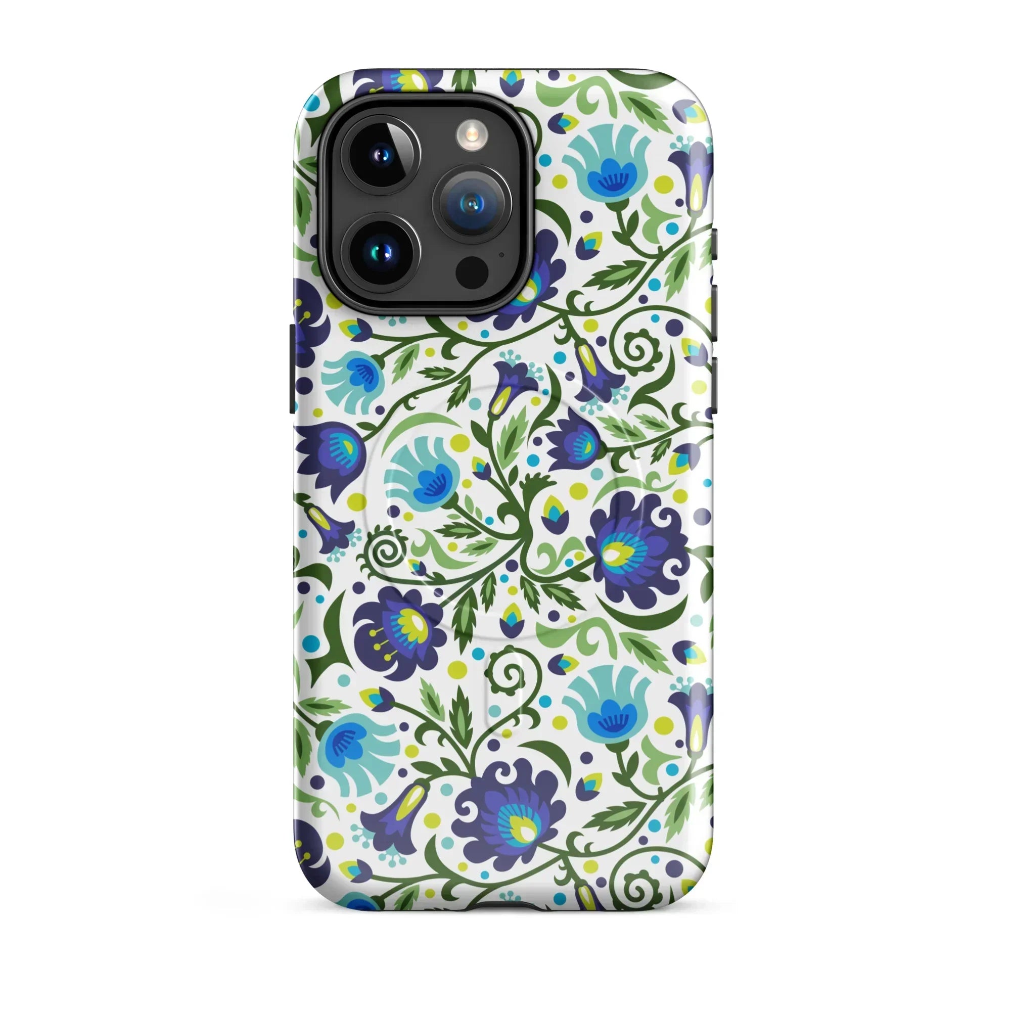 Gdańsk Blues Wycinanki MagSafe iPhone Case over white - The Global Wanderer