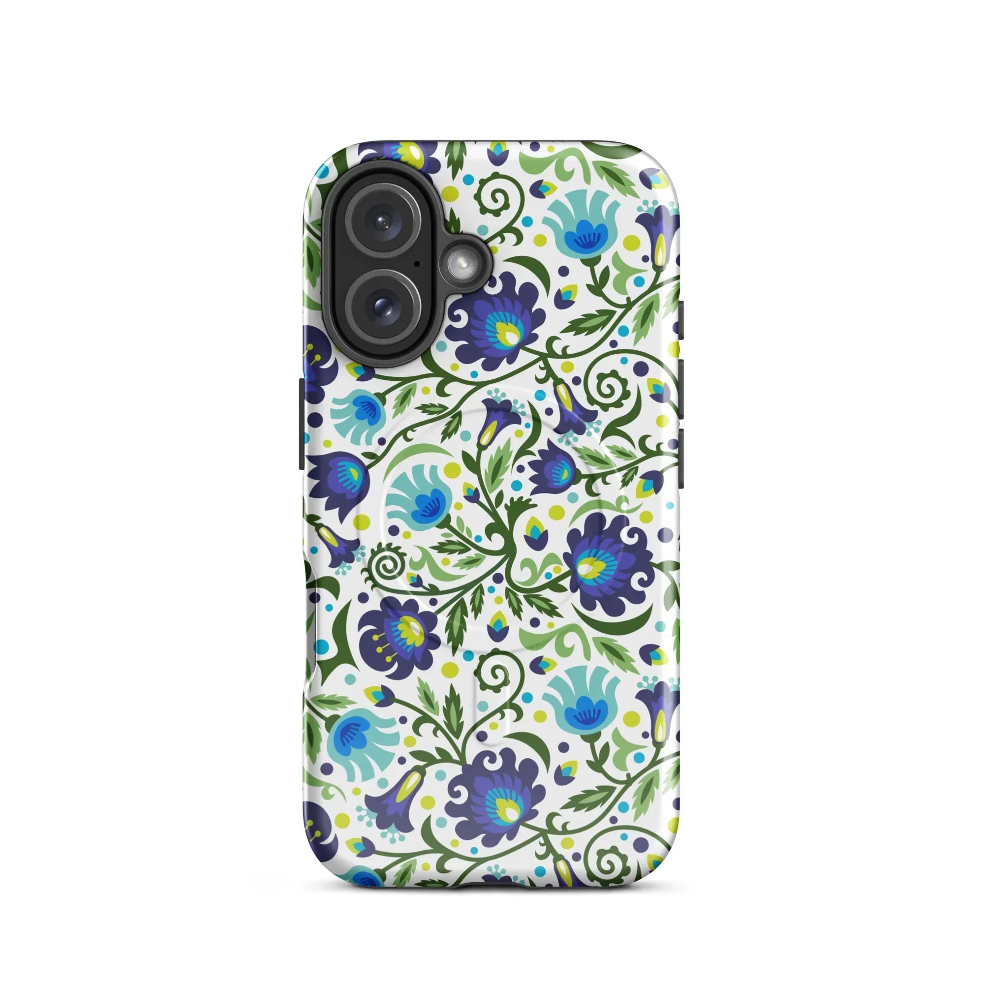 Gdańsk Blues Wycinanki MagSafe iPhone Case over white - The Global Wanderer