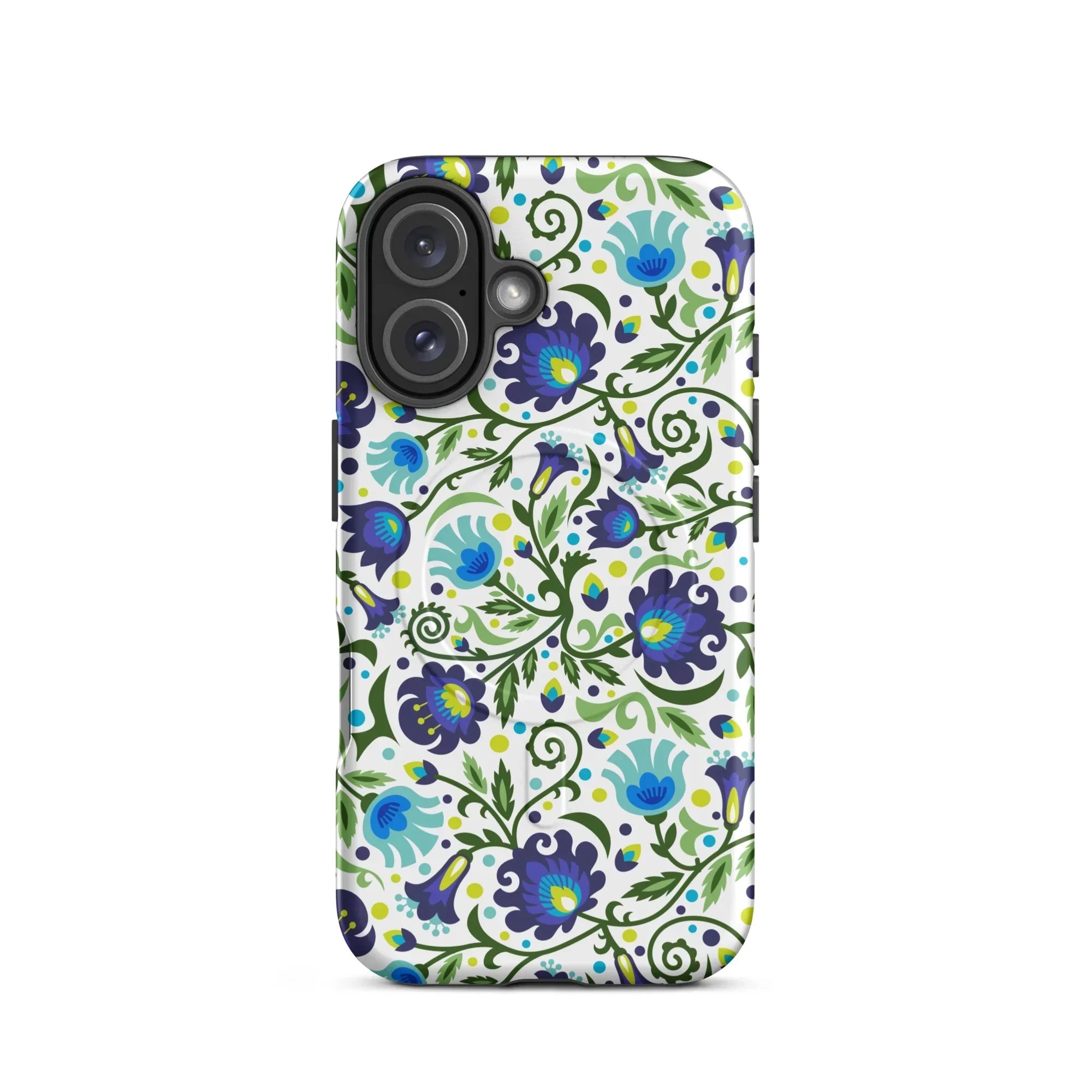 Gdańsk Blues Wycinanki MagSafe iPhone Case over white - The Global Wanderer