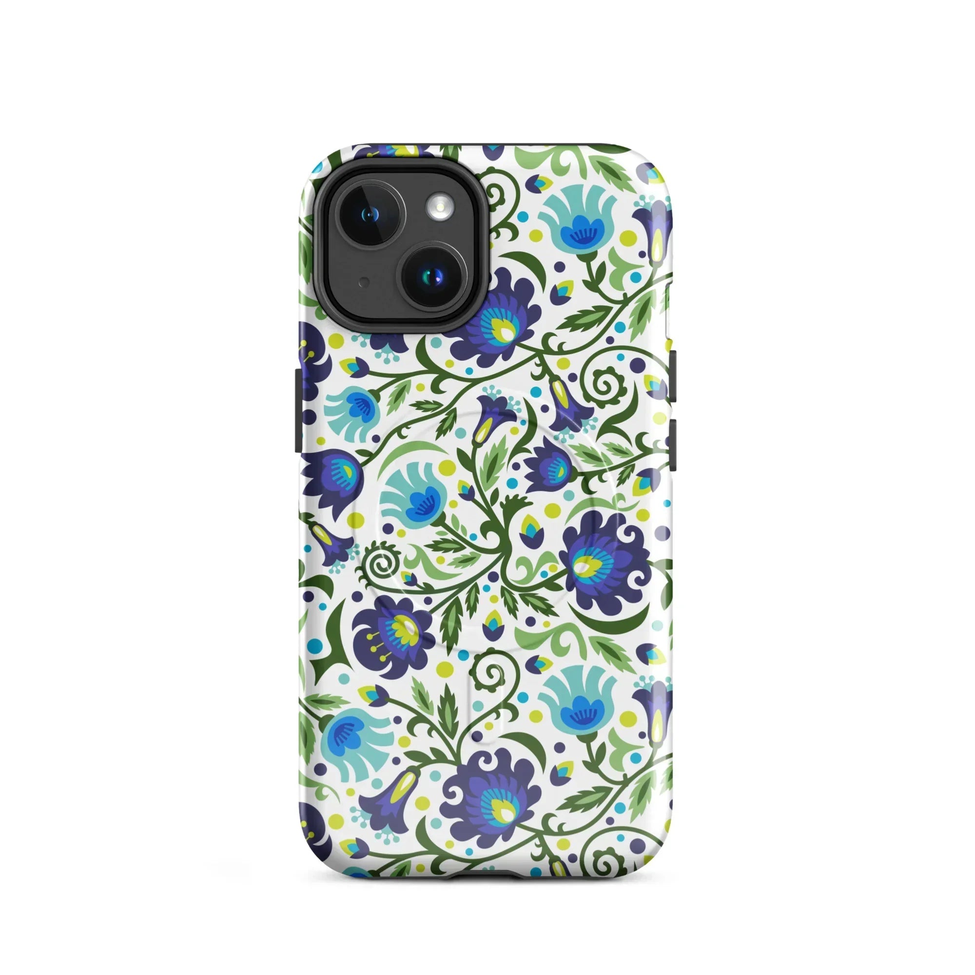 Gdańsk Blues Wycinanki MagSafe iPhone Case over white - The Global Wanderer
