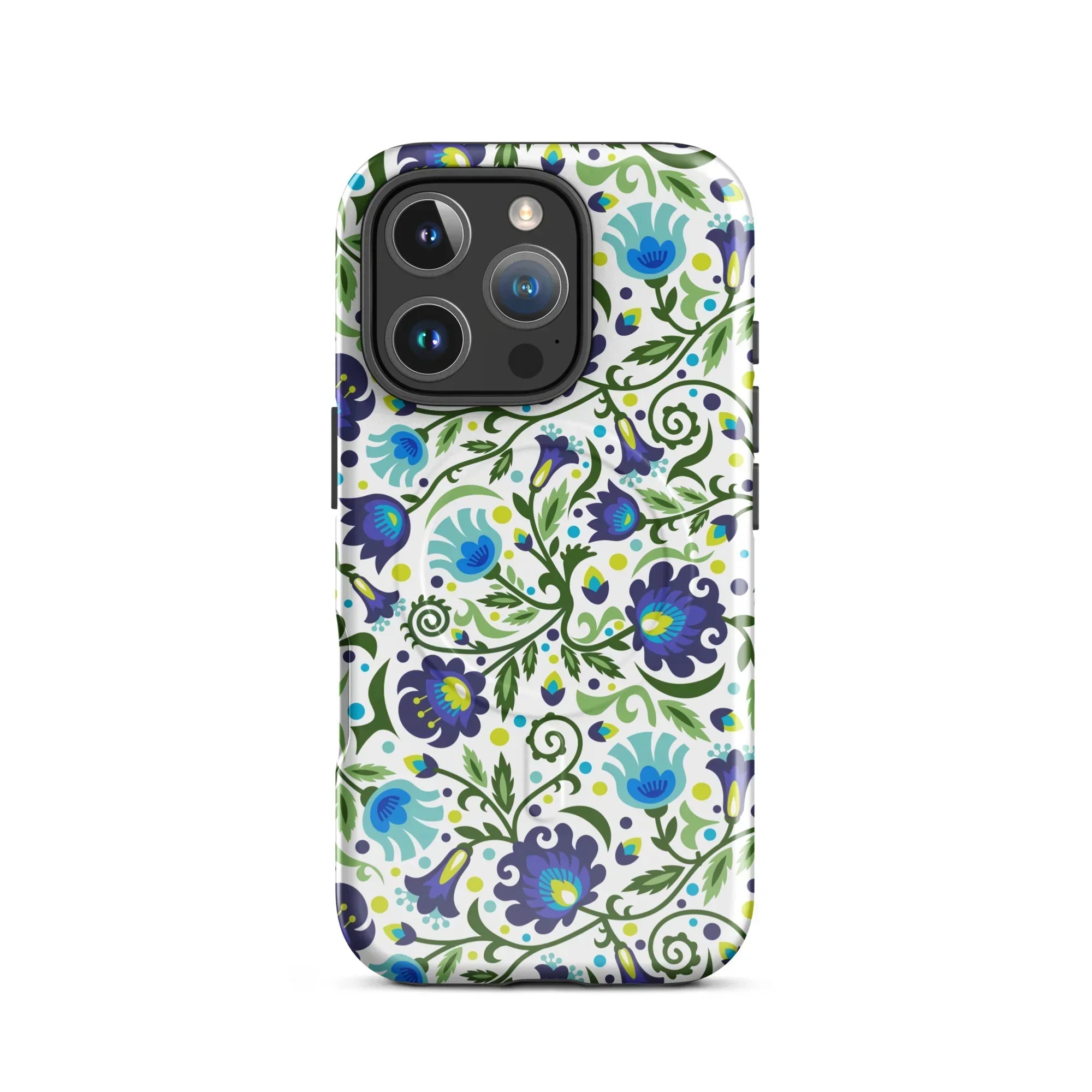 Gdańsk Blues Wycinanki MagSafe iPhone Case over white - The Global Wanderer