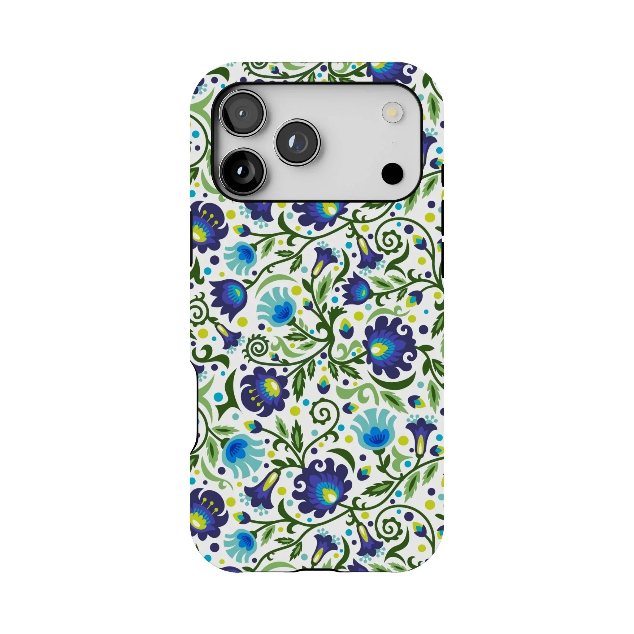 Gdańsk Blues Wycinanki MagSafe iPhone Case over white - The Global Wanderer