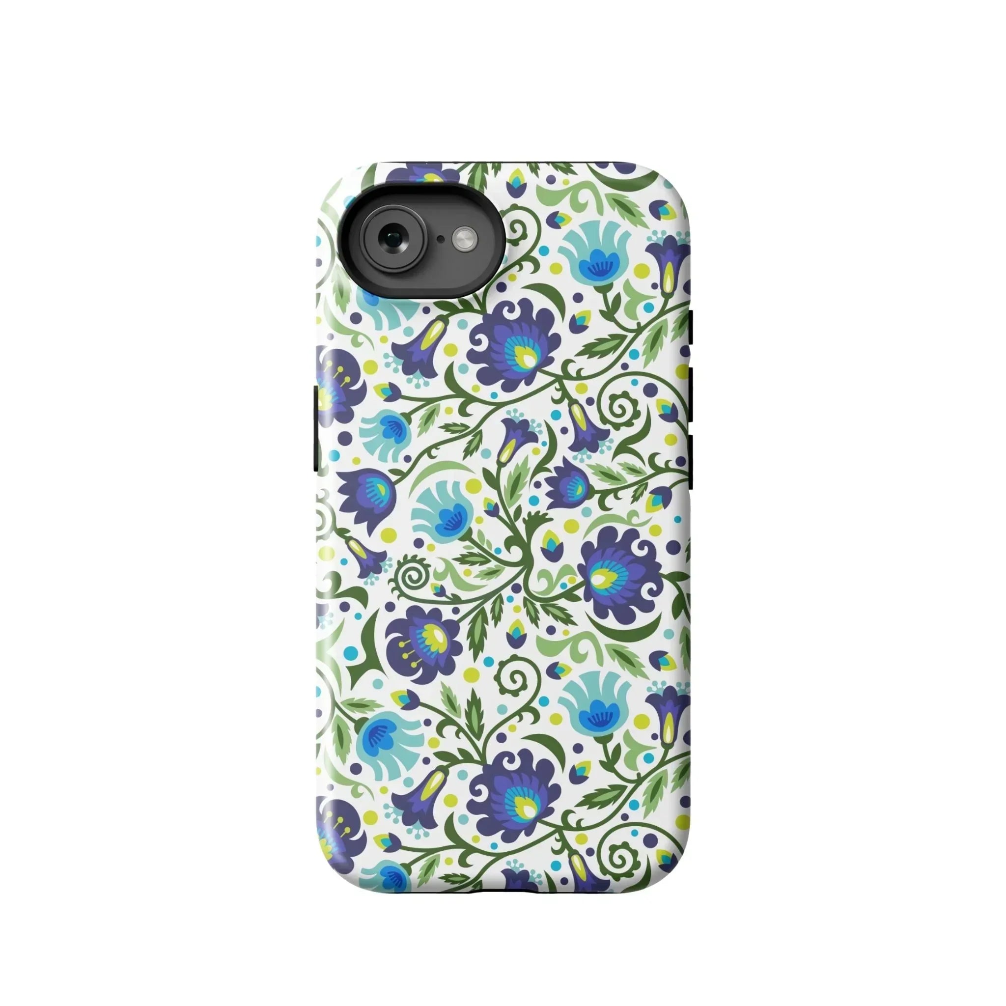 Gdańsk Blues Wycinanki iPhone Case over white - The Global Wanderer