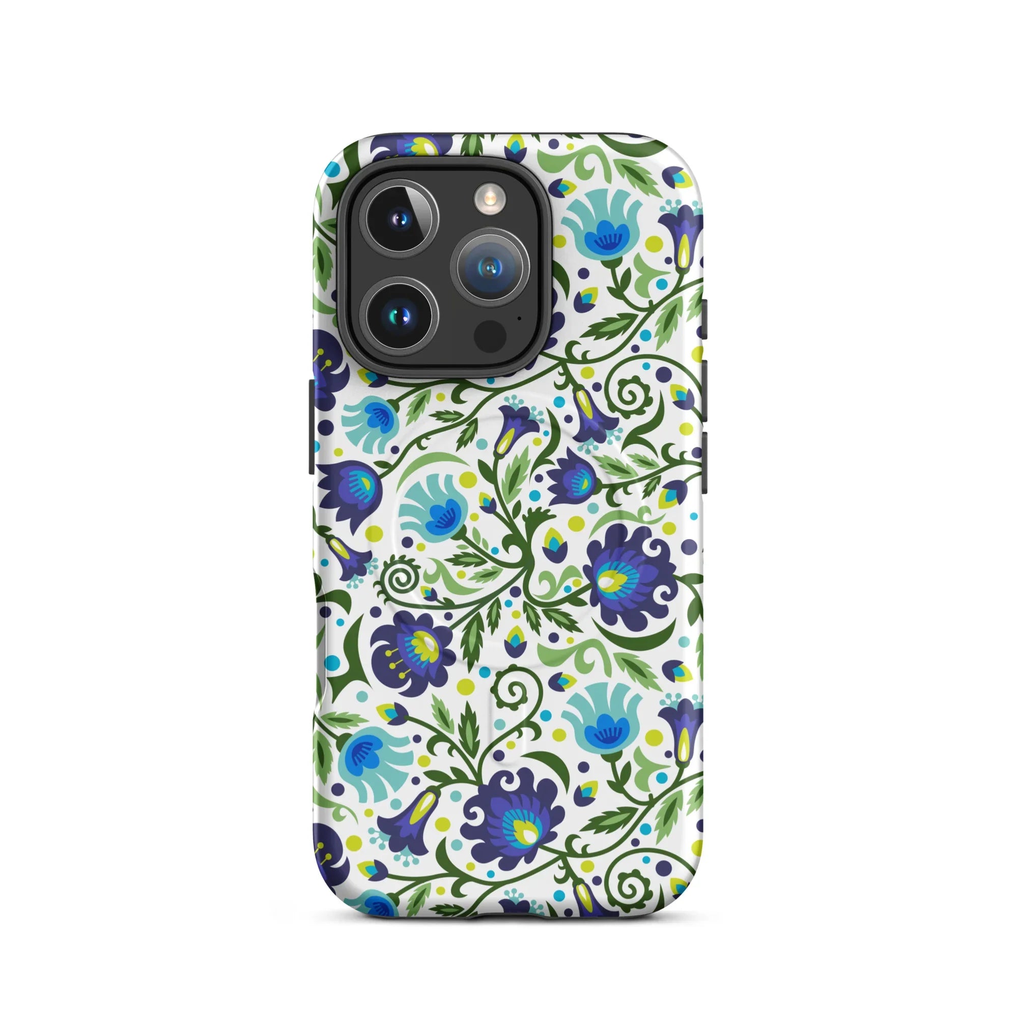 Gdańsk Blues Wycinanki MagSafe iPhone Case over white - The Global Wanderer