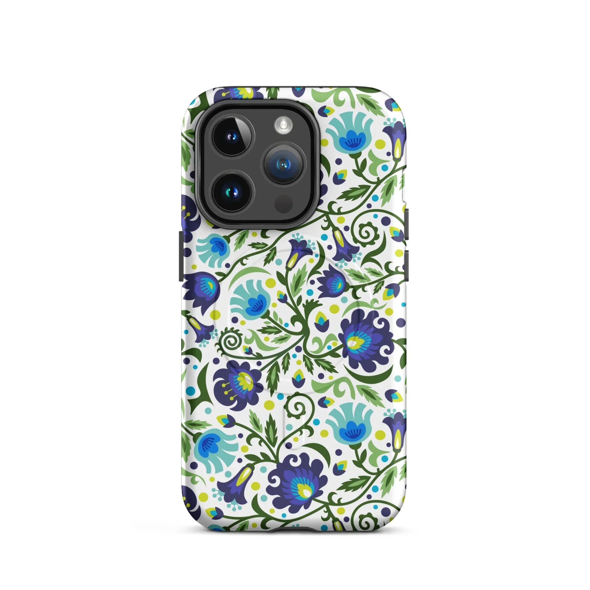 Gdańsk Blues Wycinanki MagSafe iPhone Case over white - The Global Wanderer