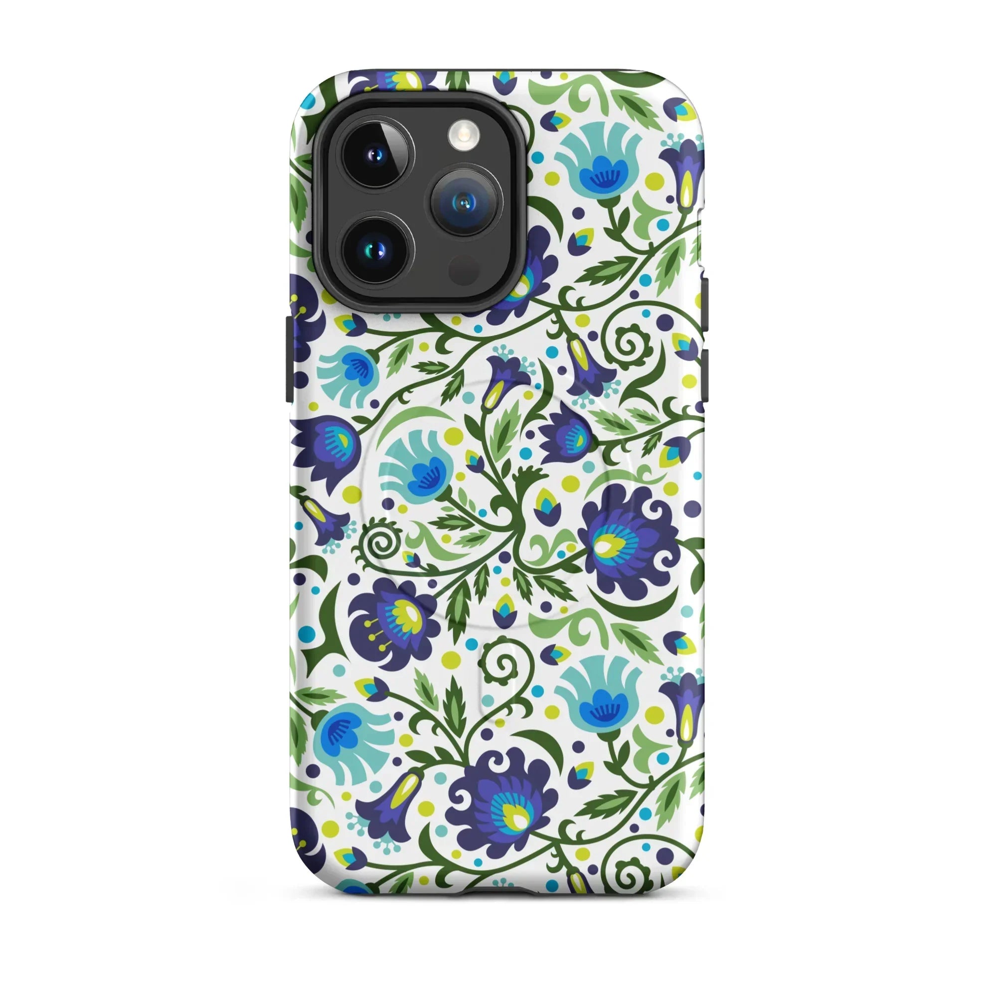 Gdańsk Blues Wycinanki MagSafe iPhone Case over white - The Global Wanderer