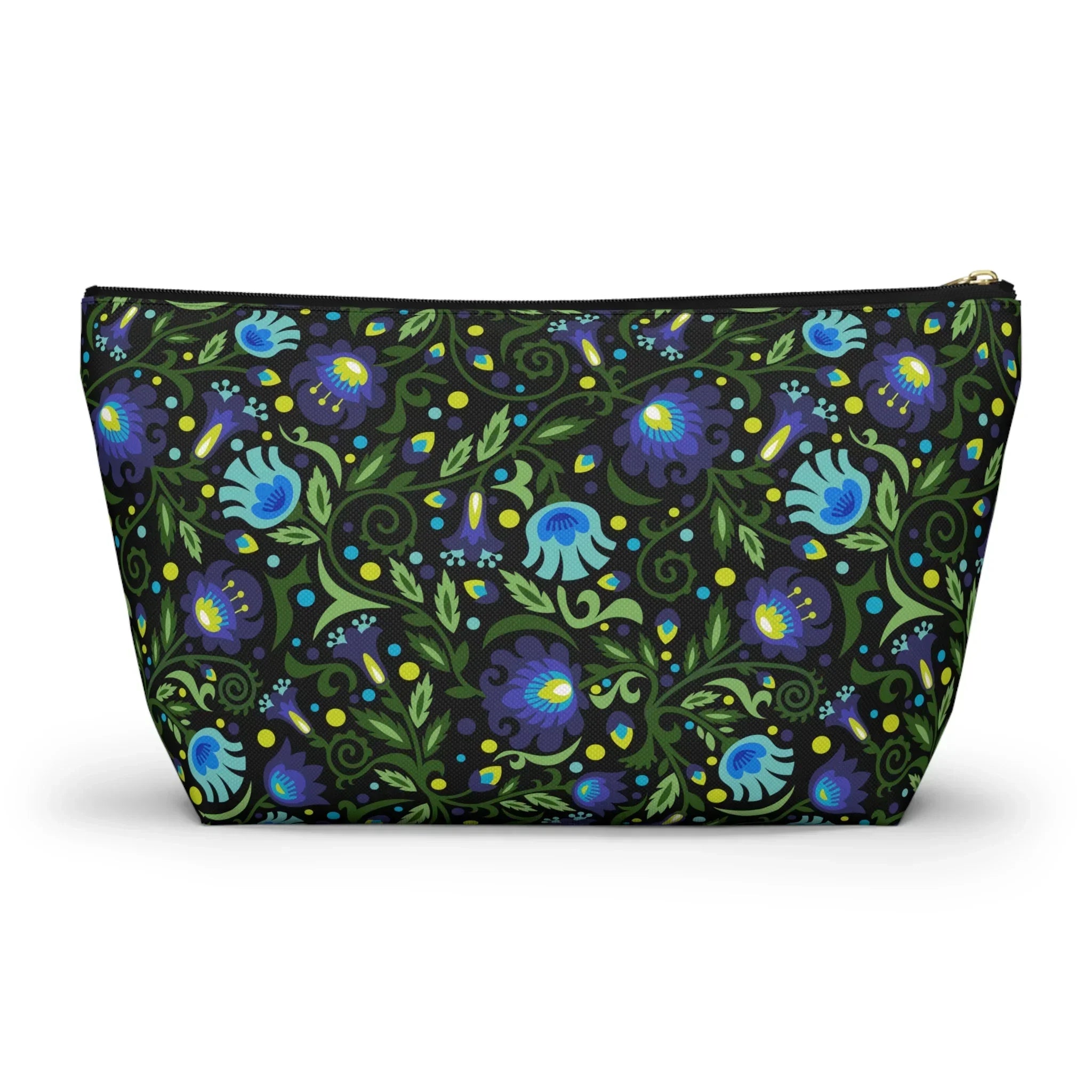 Gdańsk Blues Wycinanki Pouch over black - The Global Wanderer