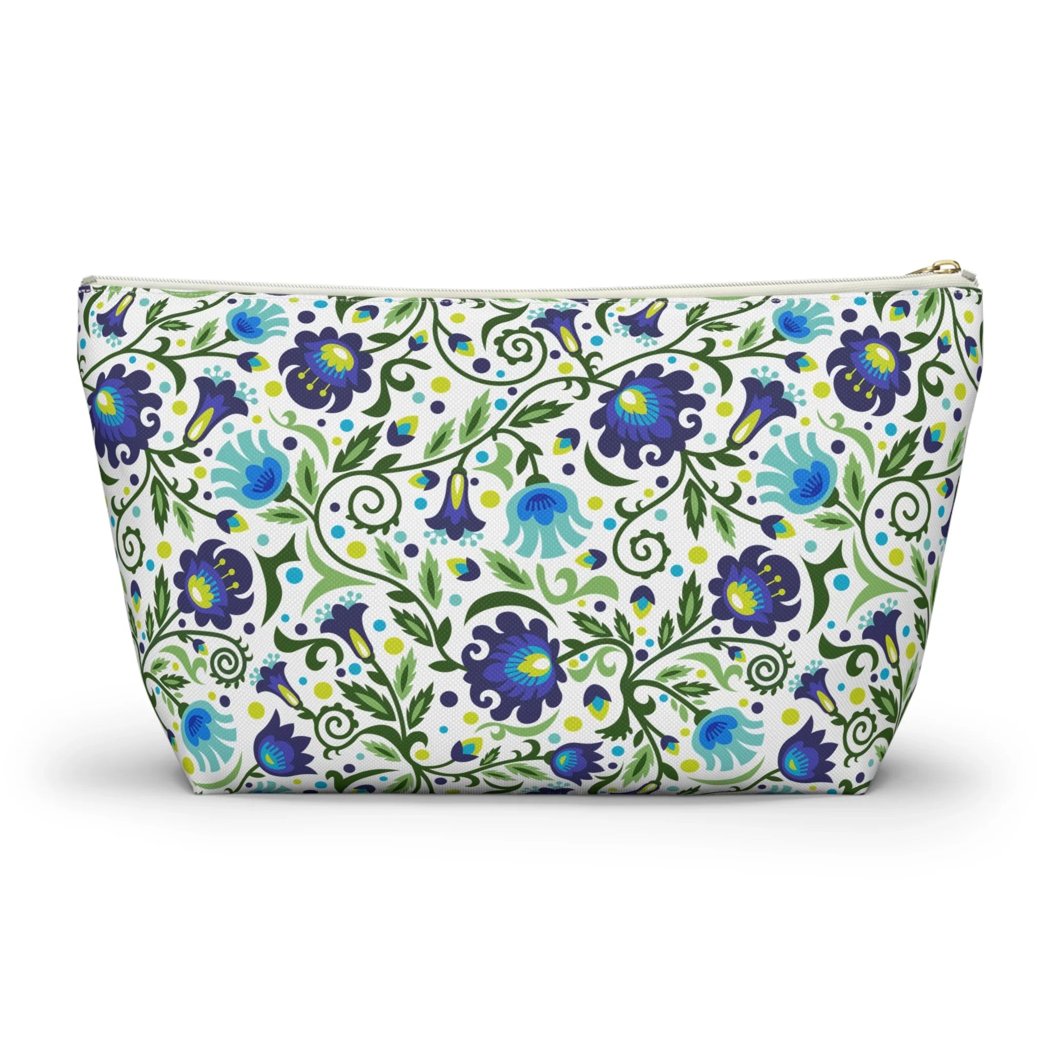 Gdańsk Blues Wycinanki Pouch over white - The Global Wanderer