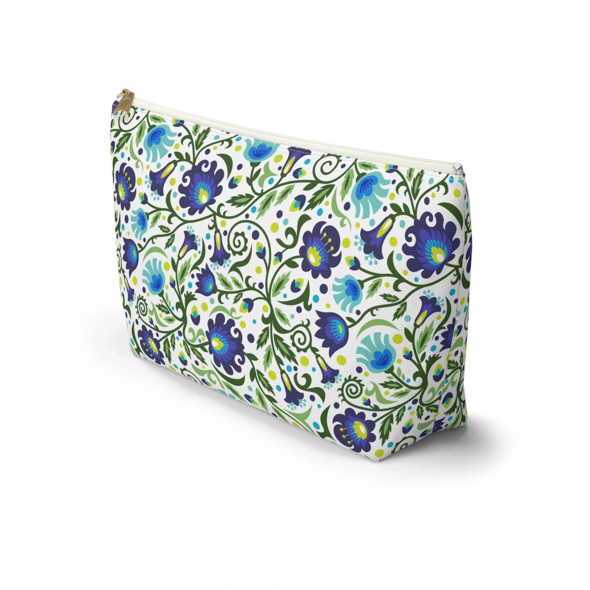 Gdańsk Blues Wycinanki Pouch over white - The Global Wanderer