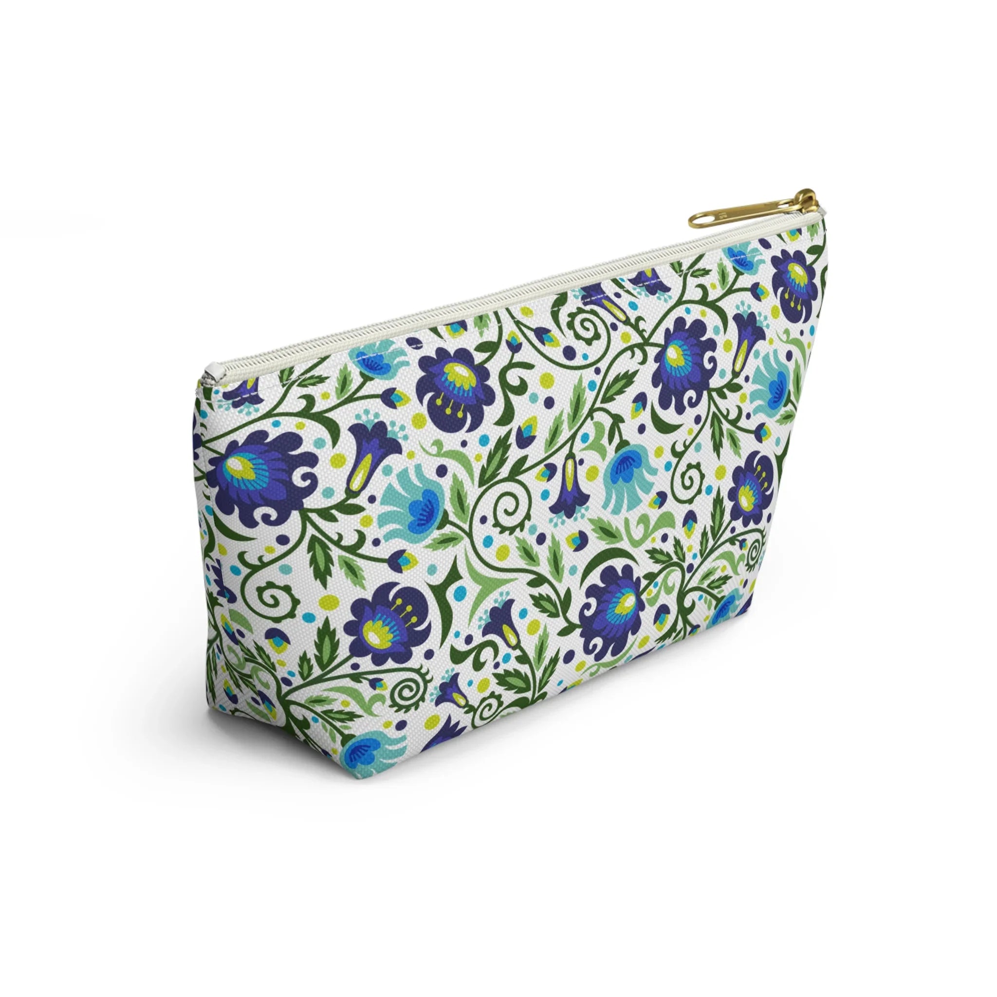 Gdańsk Blues Wycinanki Pouch over white - The Global Wanderer