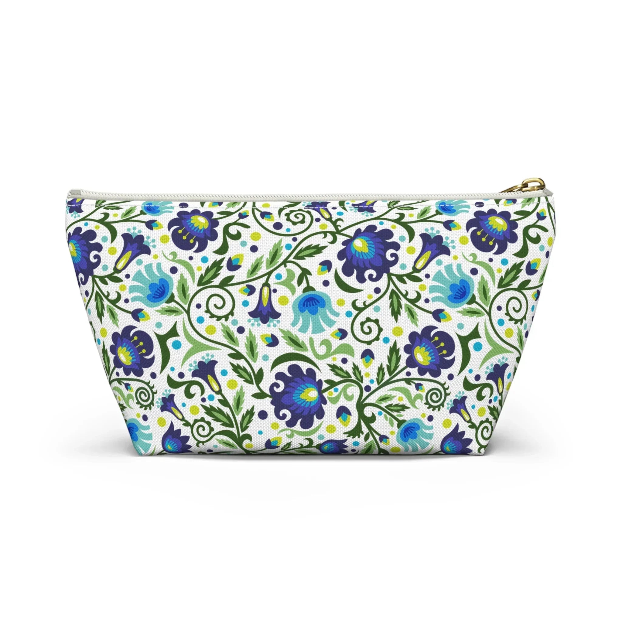 Gdańsk Blues Wycinanki Pouch over white - The Global Wanderer