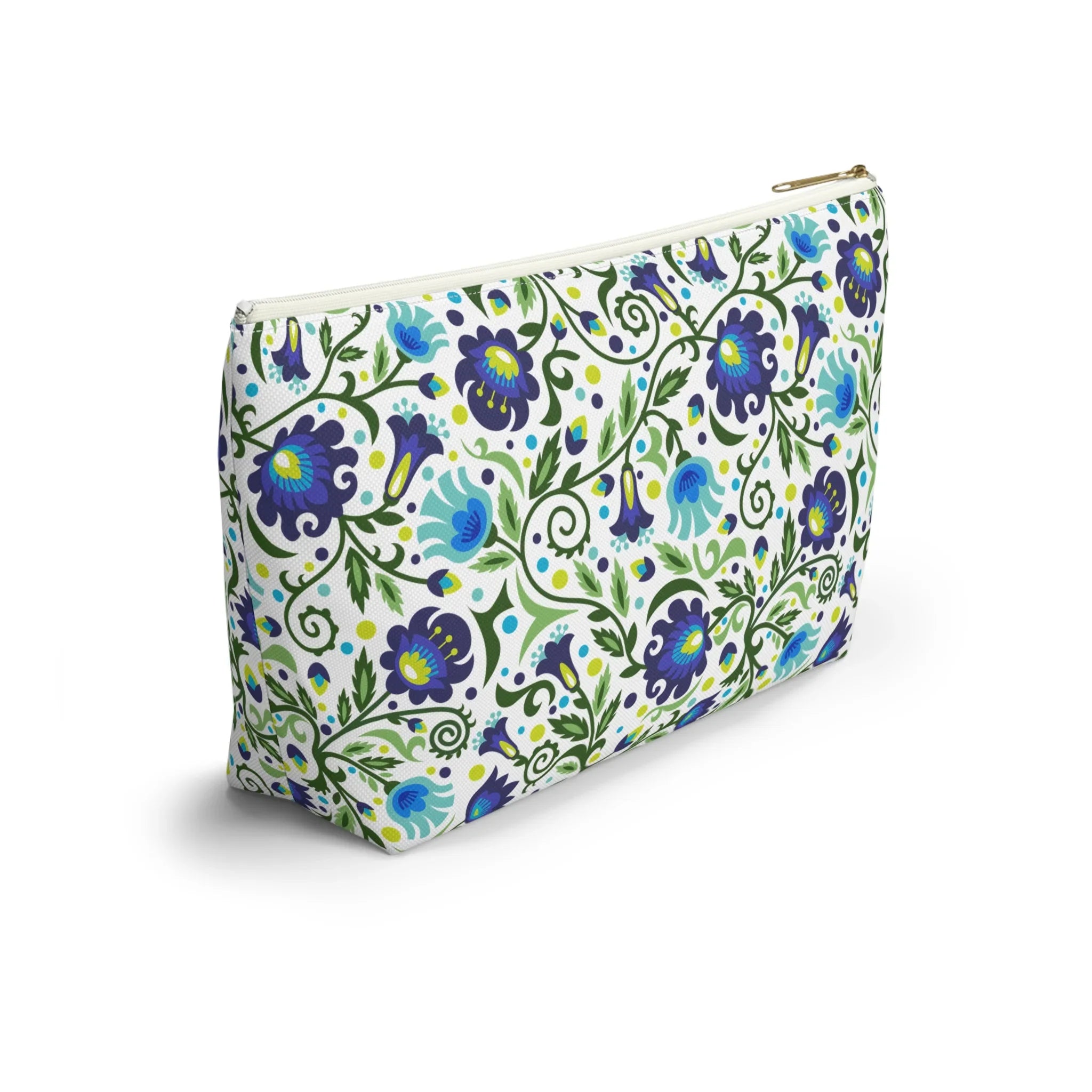 Gdańsk Blues Wycinanki Pouch over white - The Global Wanderer