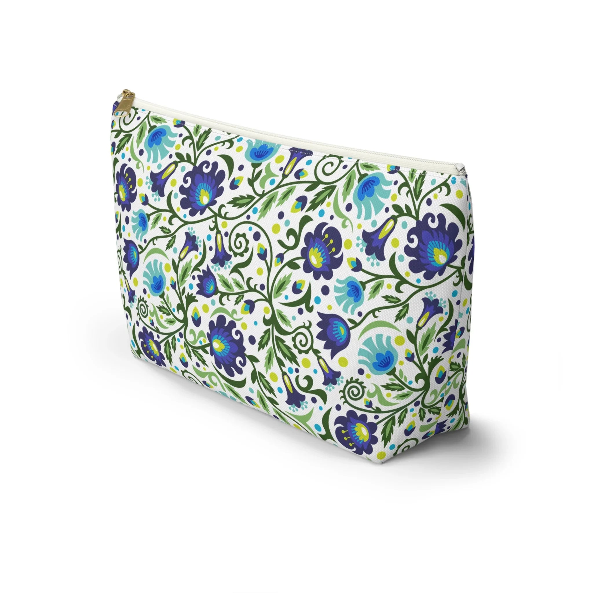 Gdańsk Blues Wycinanki Pouch over white - The Global Wanderer