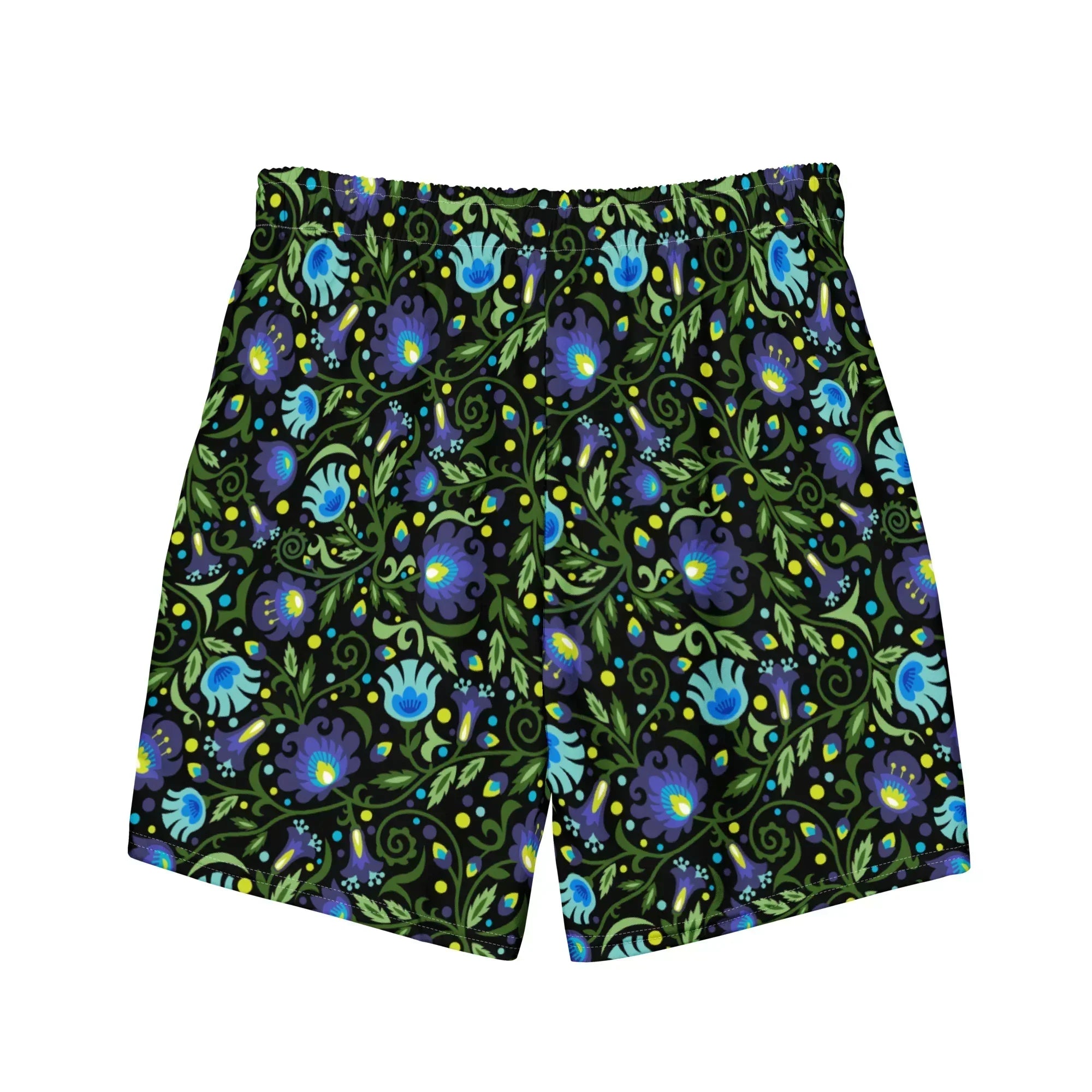 Gdańsk Blues Wycinanki Recycled Swim Trunk over black - The Global Wanderer
