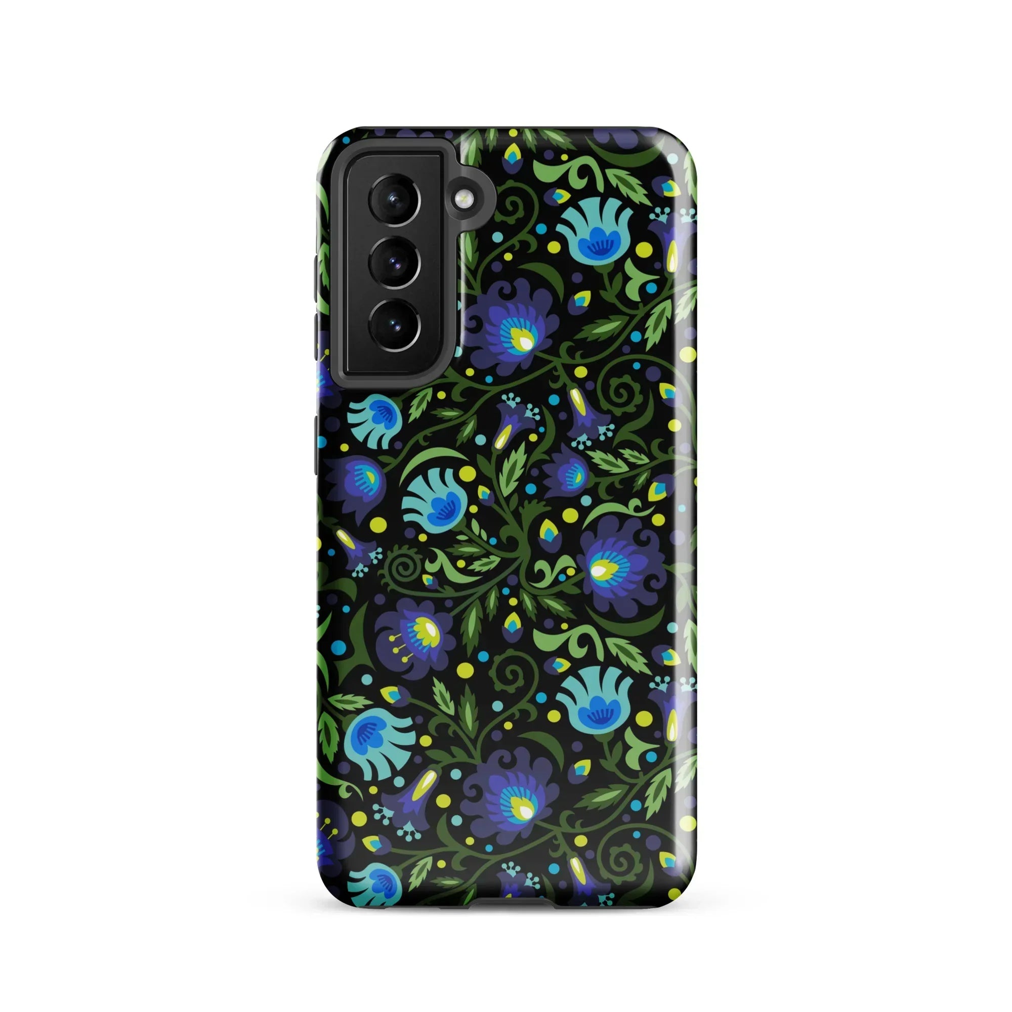 Gdańsk Blues Wycinanki Samsung Case over black - The Global Wanderer