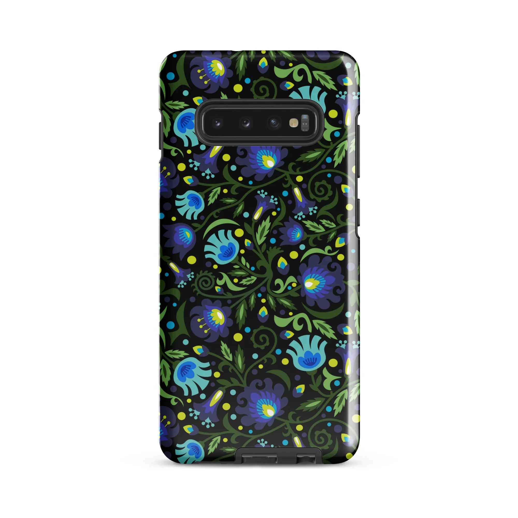 Gdańsk Blues Wycinanki Samsung Case over black - The Global Wanderer