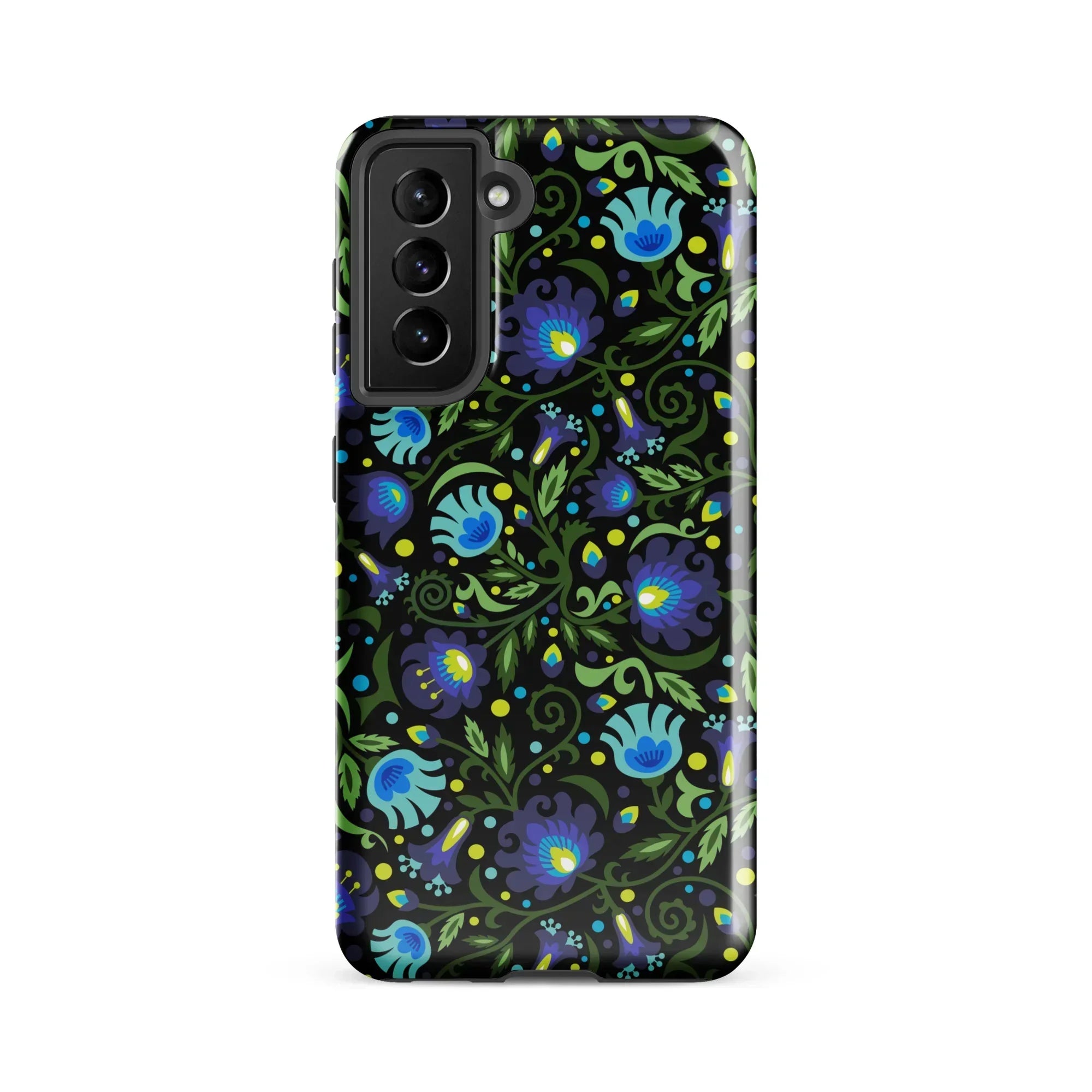 Gdańsk Blues Wycinanki Samsung Case over black - The Global Wanderer