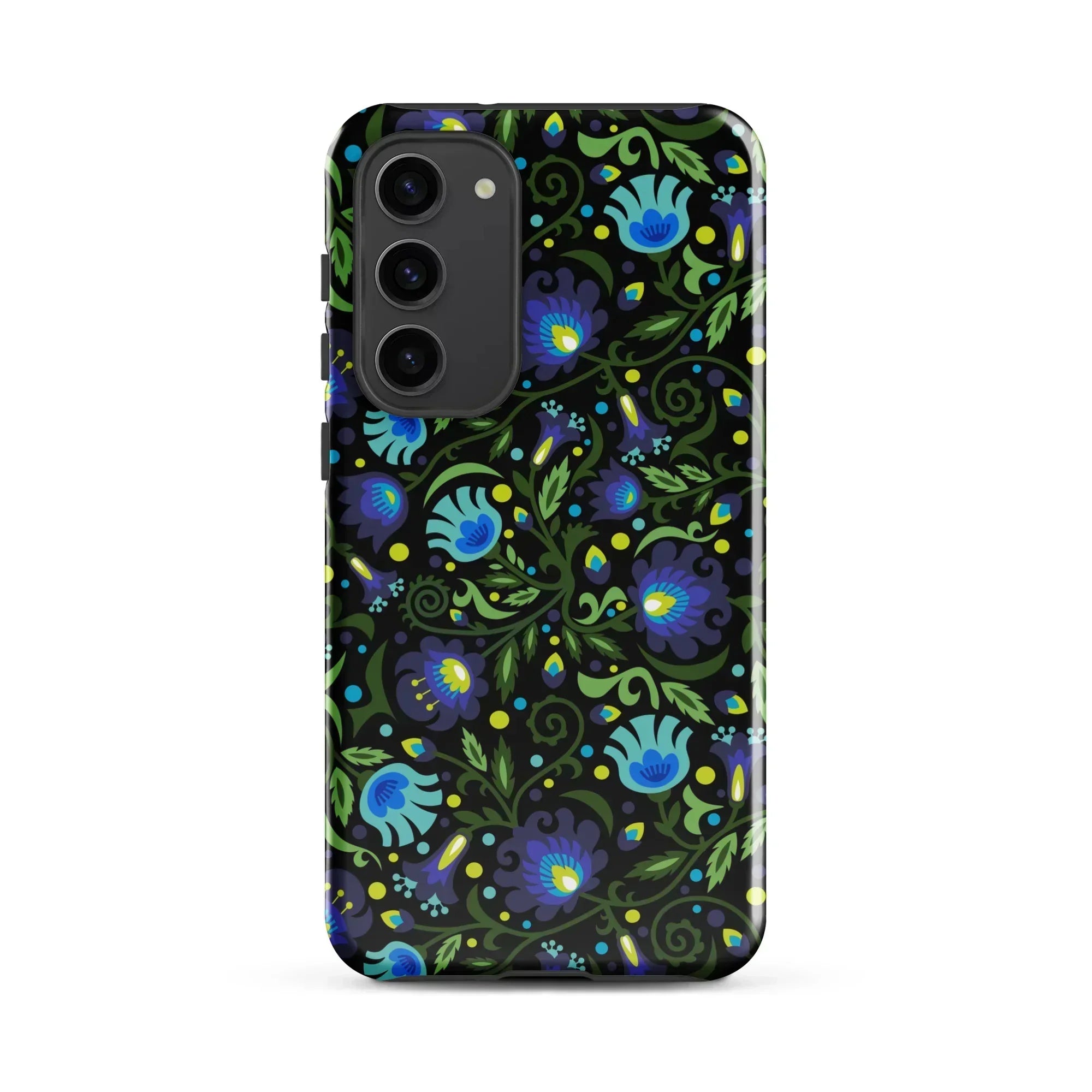 Gdańsk Blues Wycinanki Samsung Case over black - The Global Wanderer