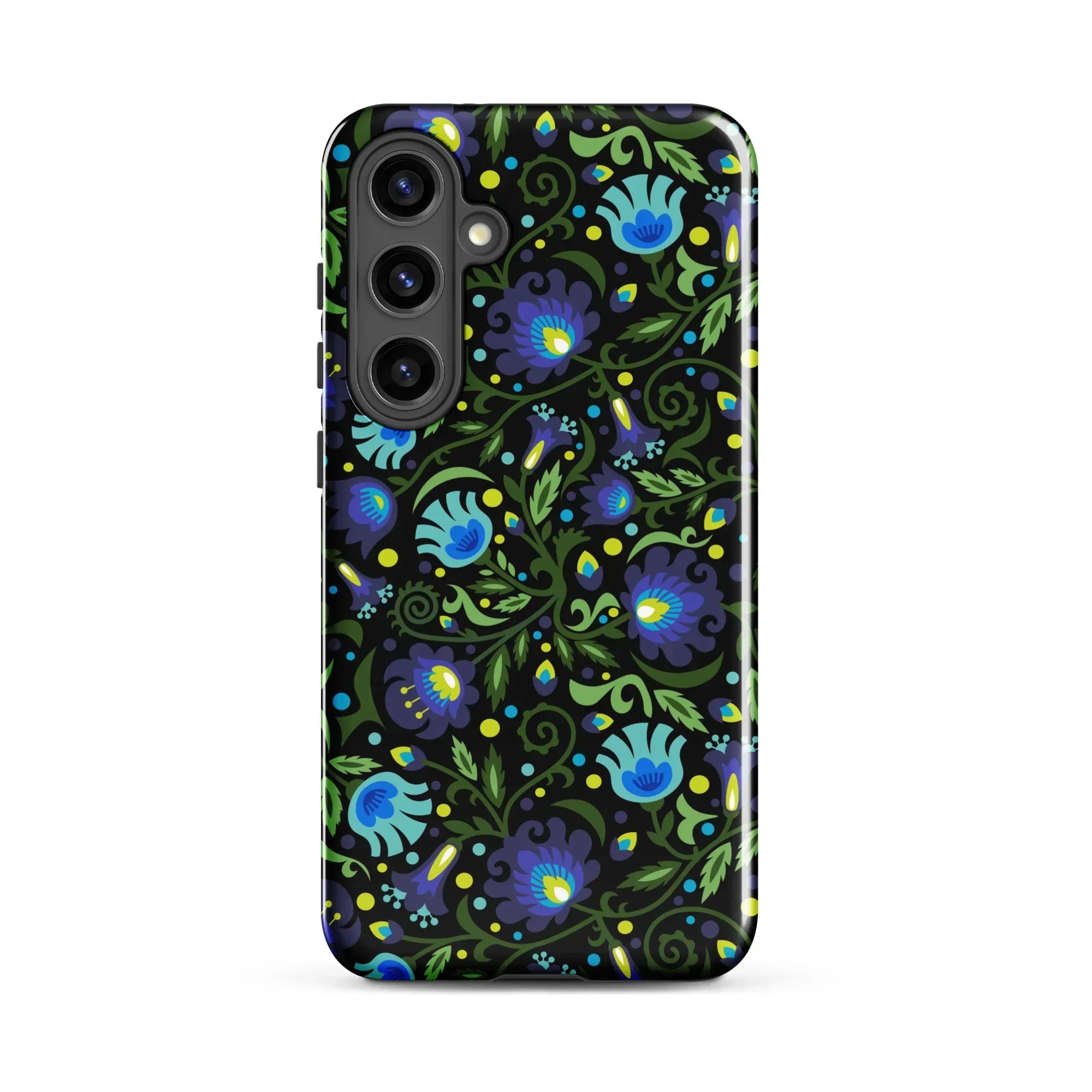 Gdańsk Blues Wycinanki Samsung Case over black - The Global Wanderer