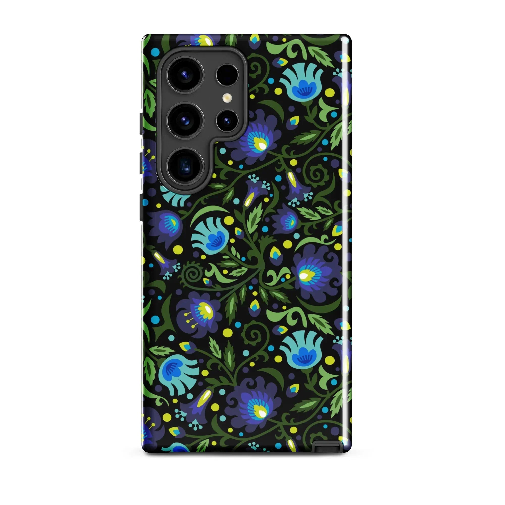 Gdańsk Blues Wycinanki Samsung Case over black - The Global Wanderer