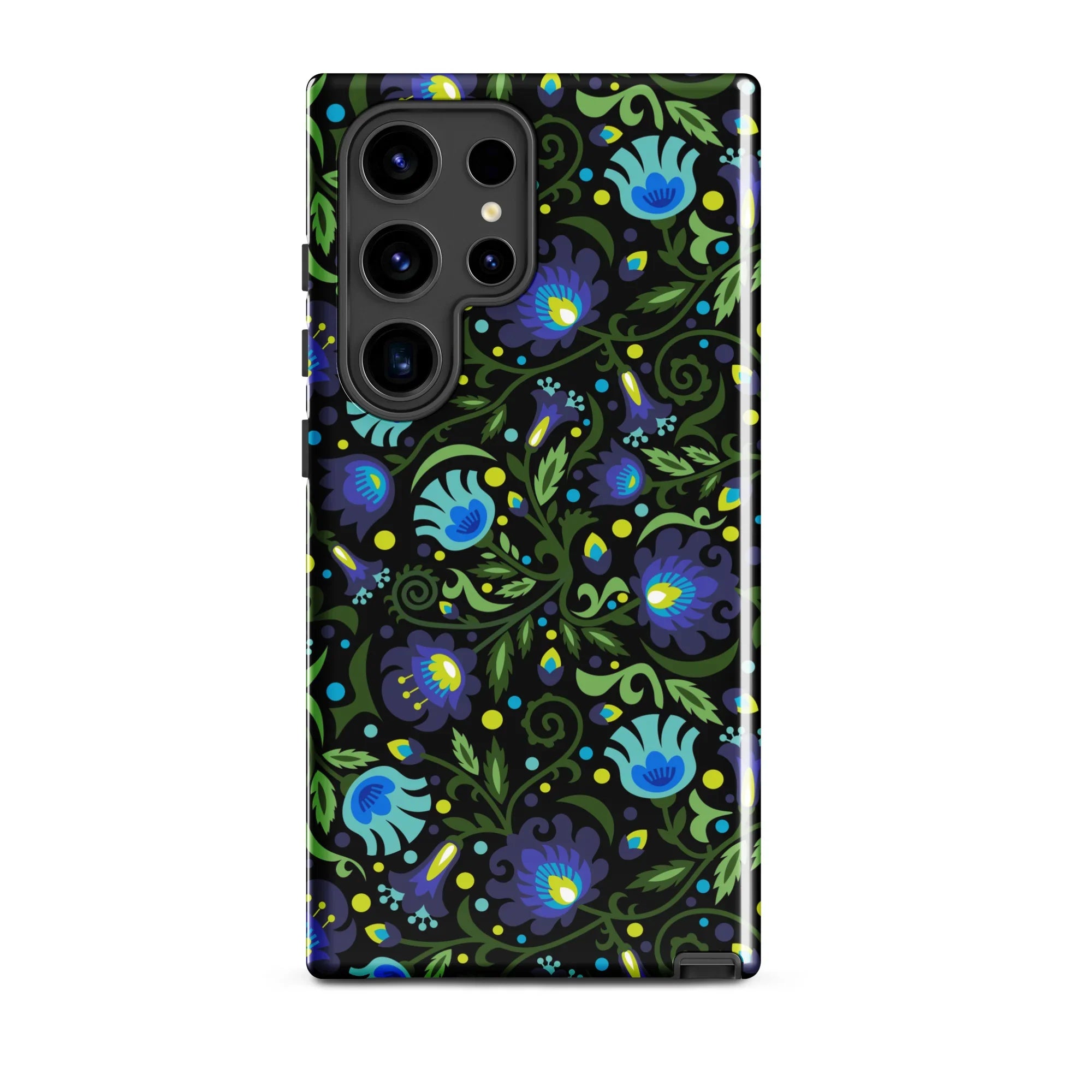 Gdańsk Blues Wycinanki Samsung Case over black - The Global Wanderer