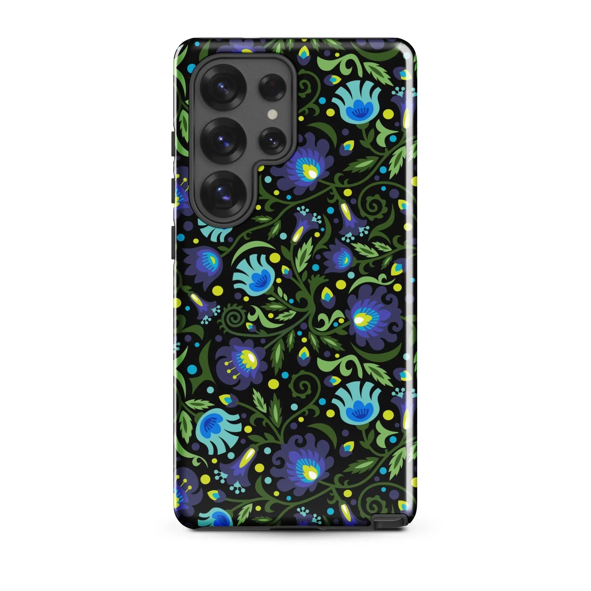 Gdańsk Blues Wycinanki Samsung Case over black - The Global Wanderer