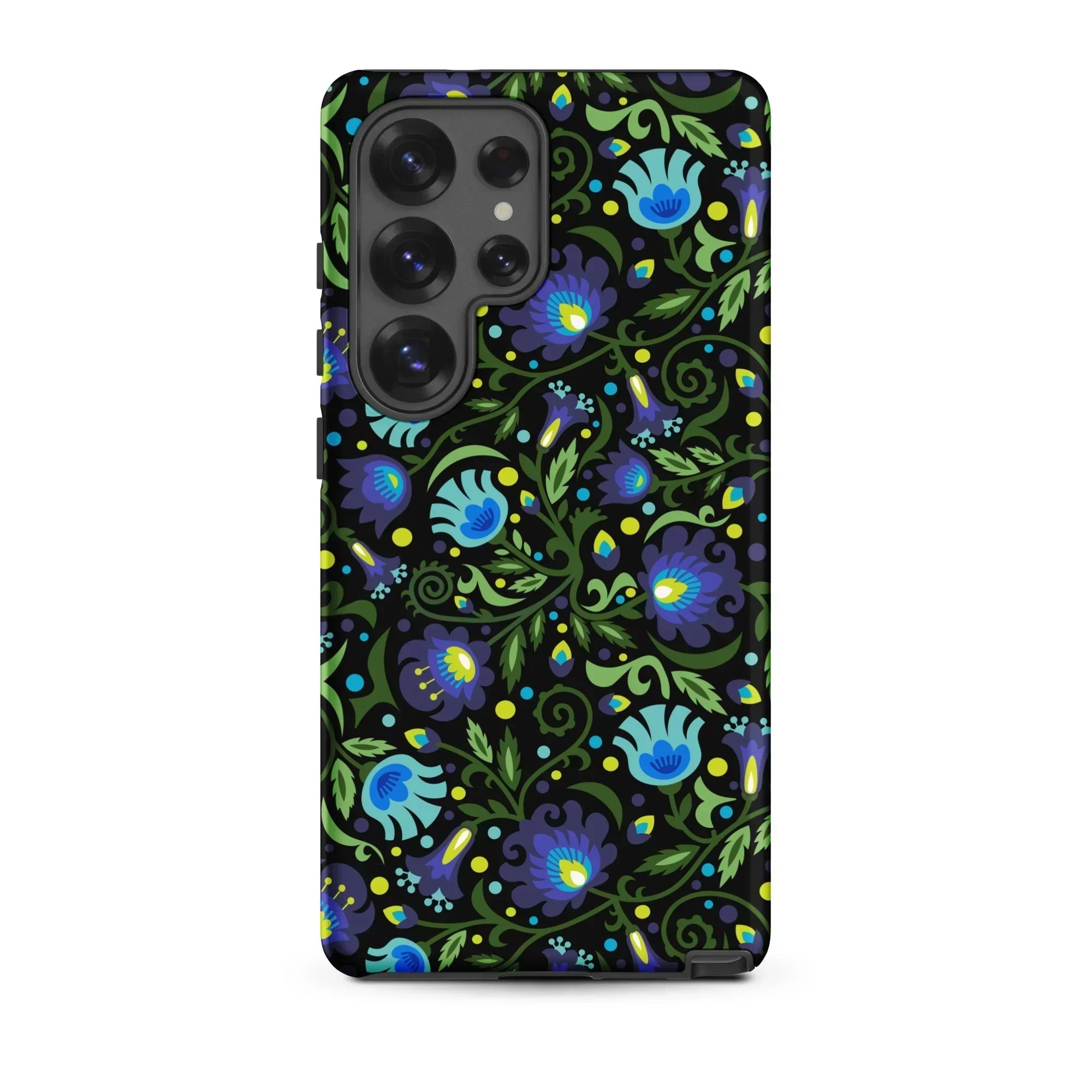 Gdańsk Blues Wycinanki Samsung Case over black - The Global Wanderer