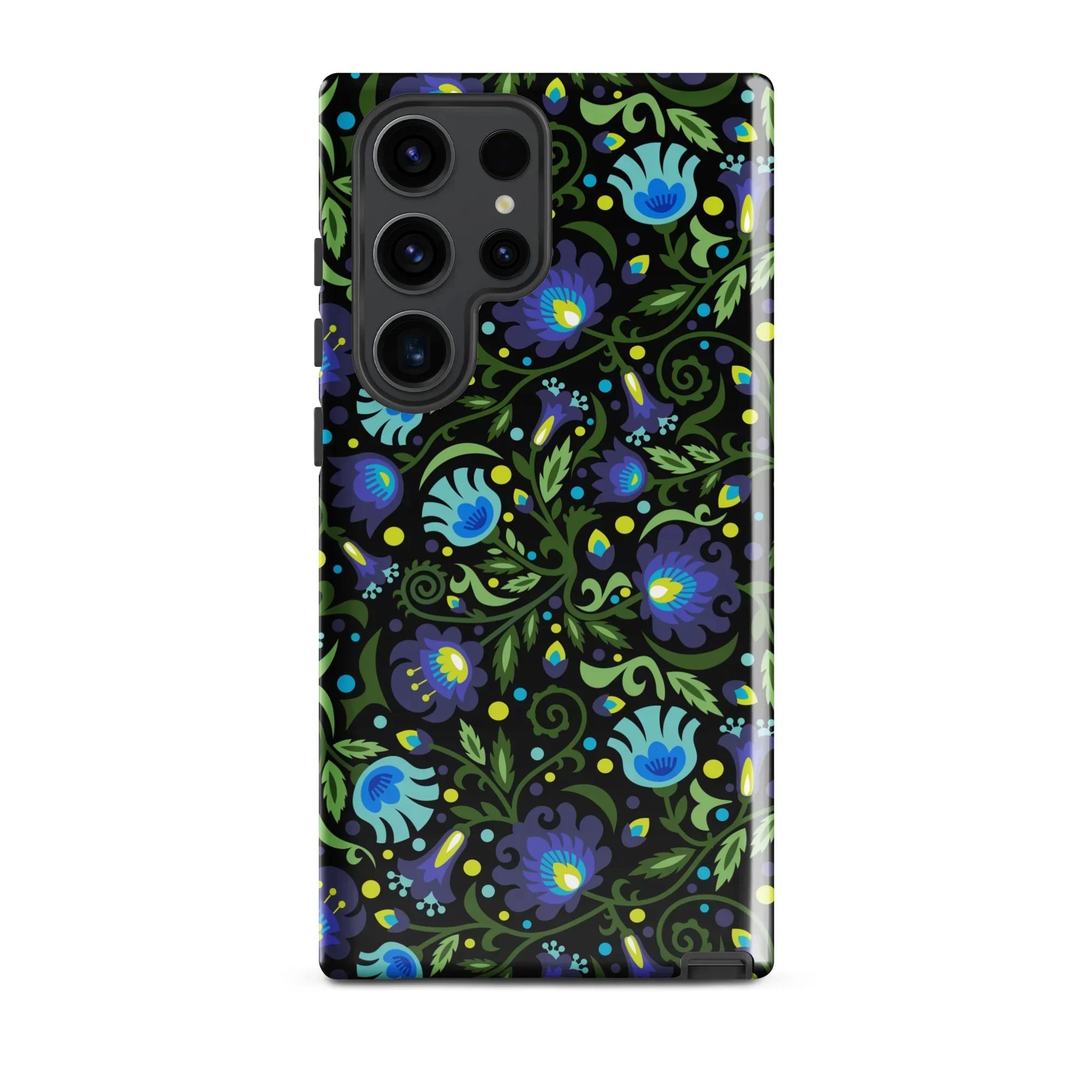 Gdańsk Blues Wycinanki Samsung Case over black - The Global Wanderer