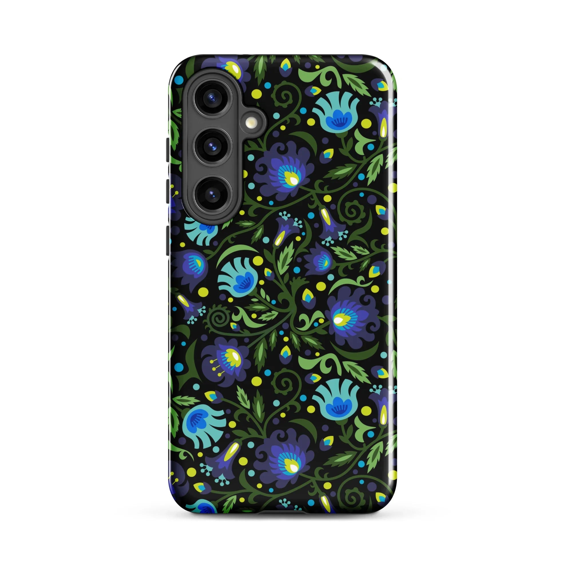 Gdańsk Blues Wycinanki Samsung Case over black - The Global Wanderer