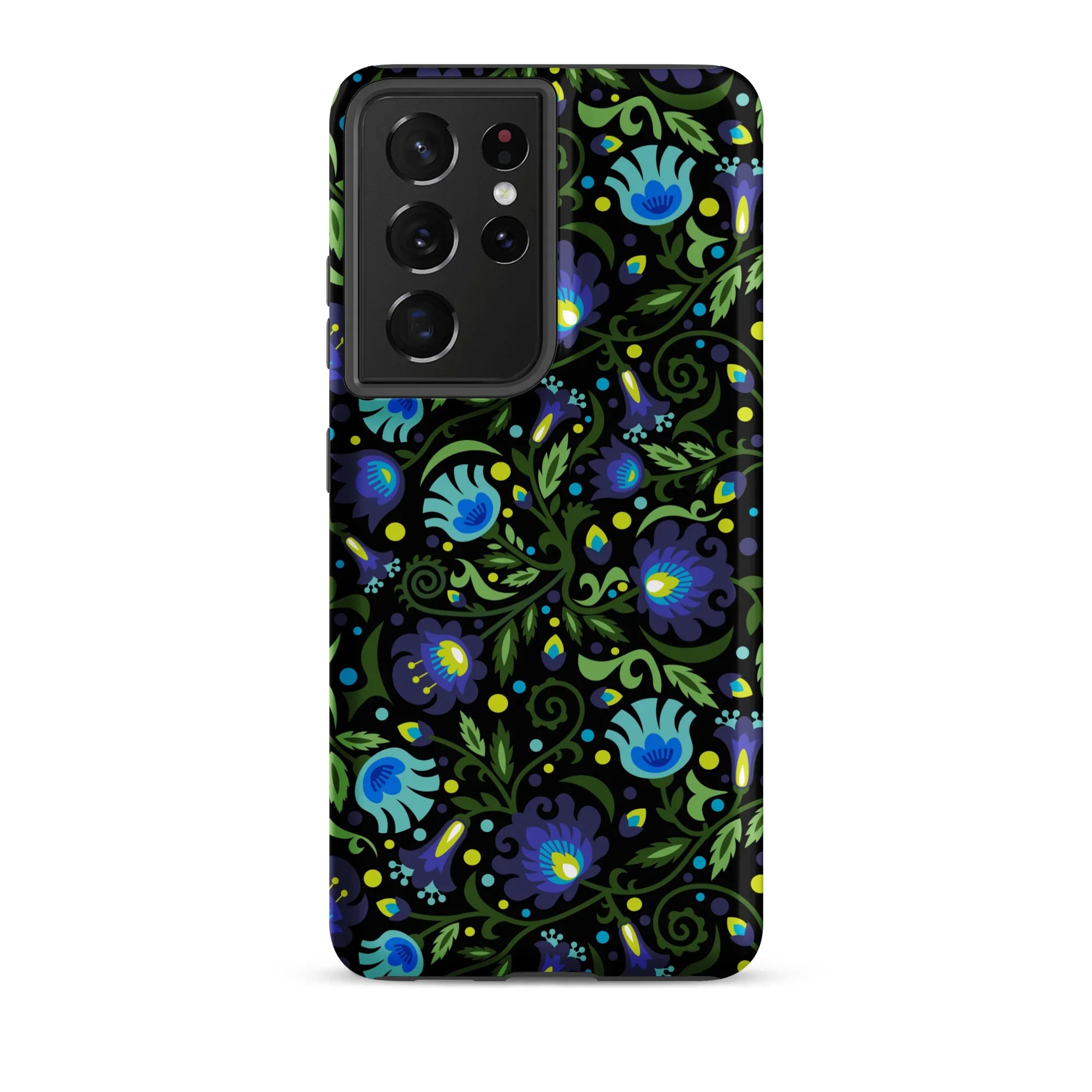 Gdańsk Blues Wycinanki Samsung Case over black - The Global Wanderer