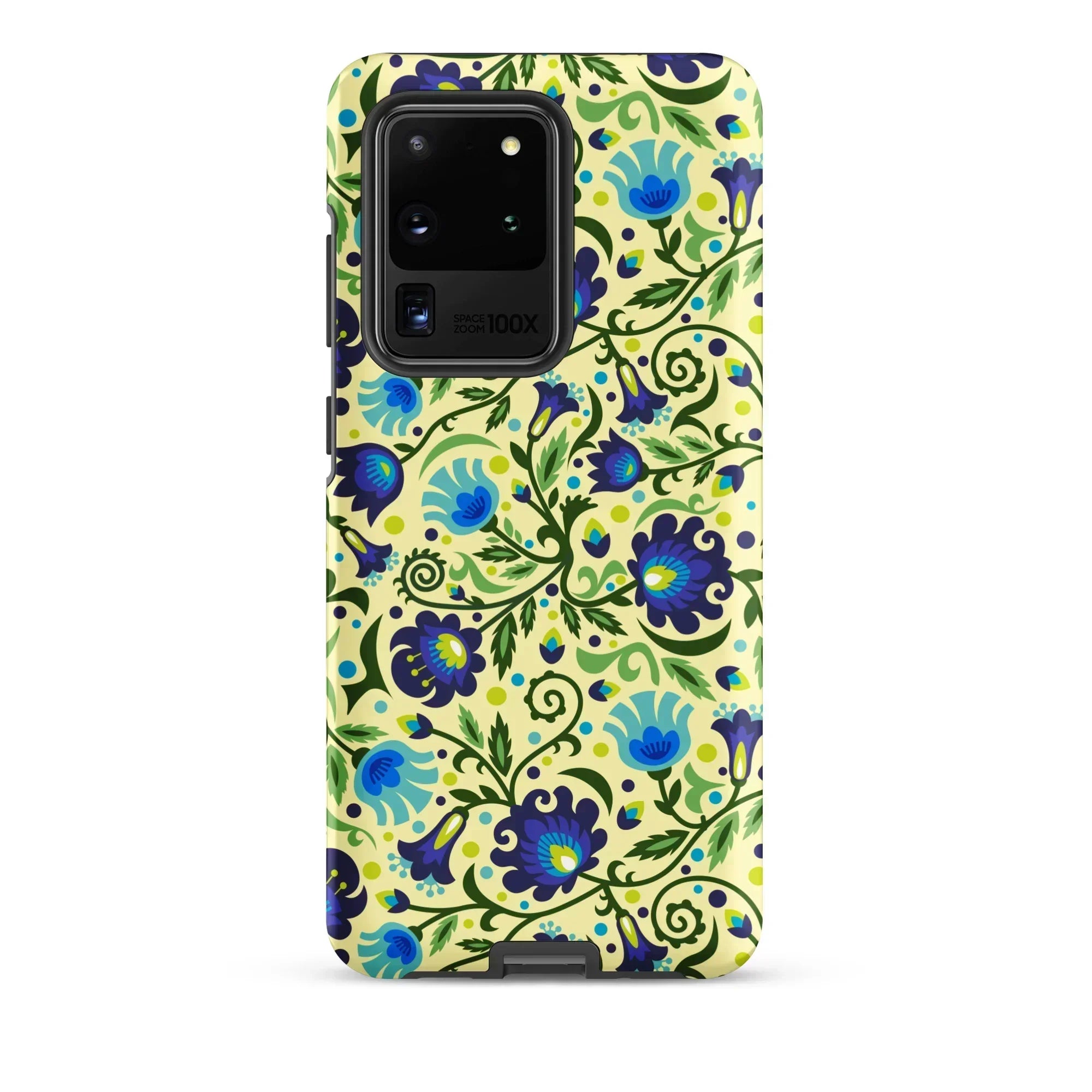 Gdańsk Blues Wycinanki Samsung Case over yellow - The Global Wanderer