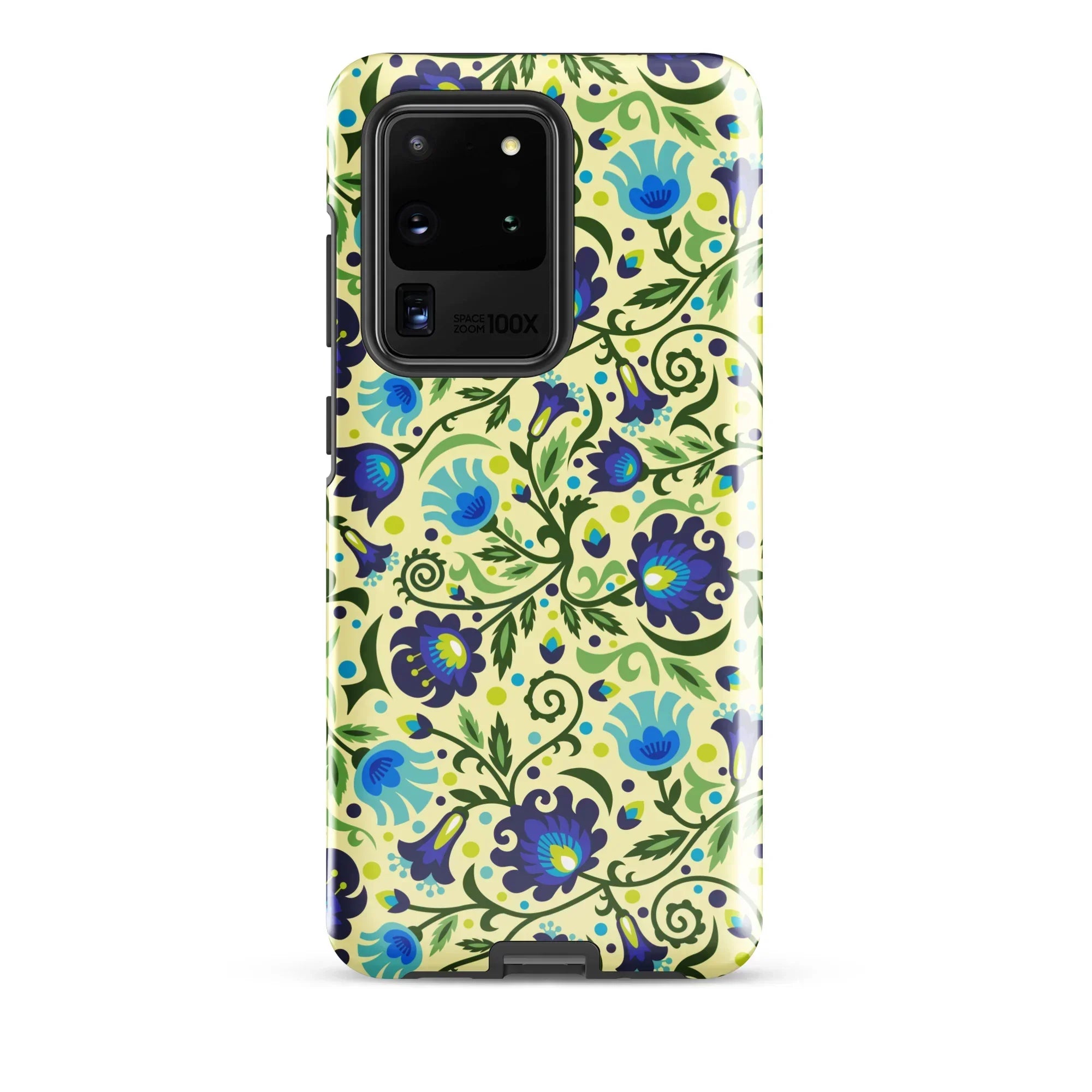 Gdańsk Blues Wycinanki Samsung Case over yellow - The Global Wanderer