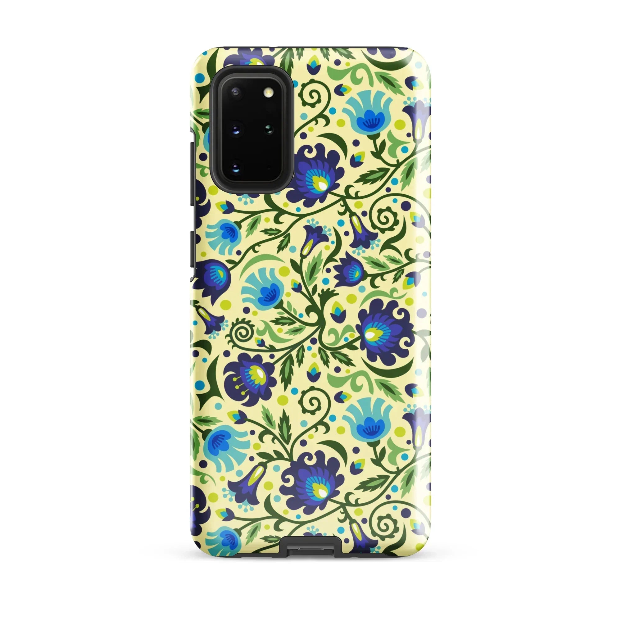 Gdańsk Blues Wycinanki Samsung Case over yellow - The Global Wanderer
